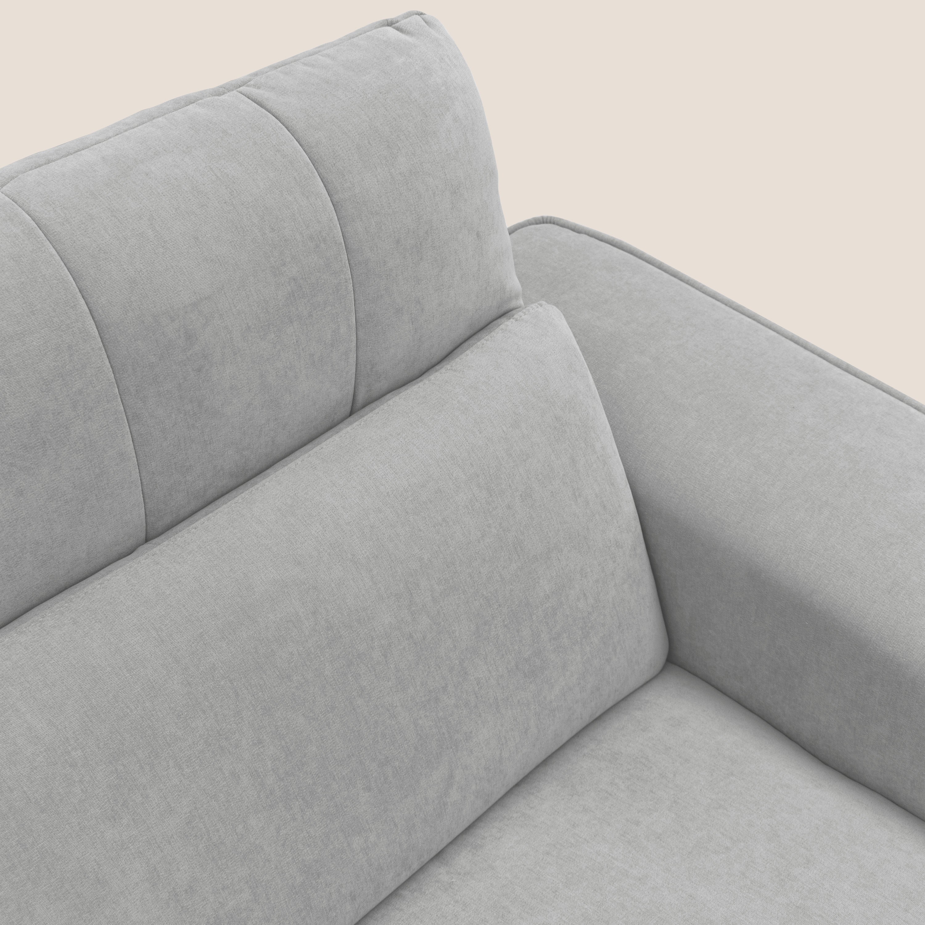 Clark Divano modulare angolare REVERSIBILE con opzione relax elettrico in tessuto smacchiabile impermeabile T17 grigio - divani.store