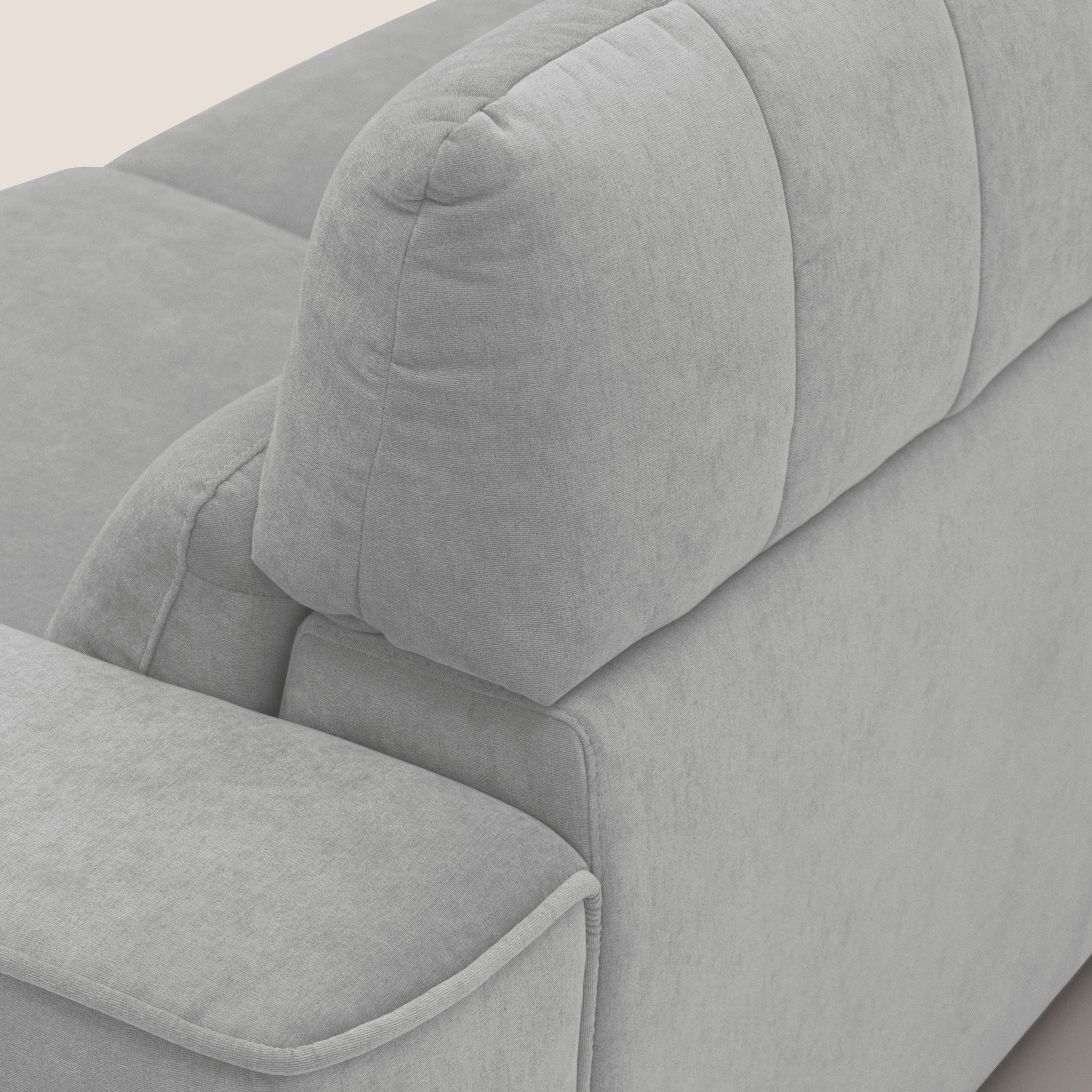 Clark Divano modulare angolare REVERSIBILE con opzione relax elettrico in tessuto smacchiabile impermeabile T17 grigio - divani.store