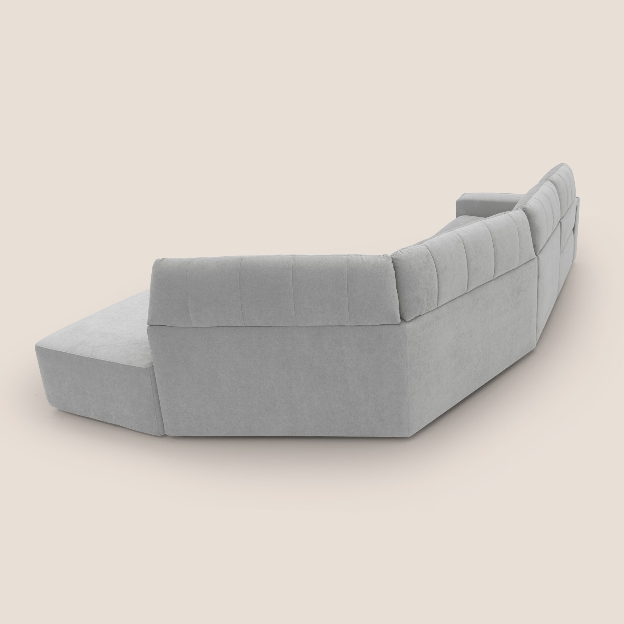 Clark Divano angolare con relax elettrico in tessuto smacchiabile impermeabile T17 GRIGIO