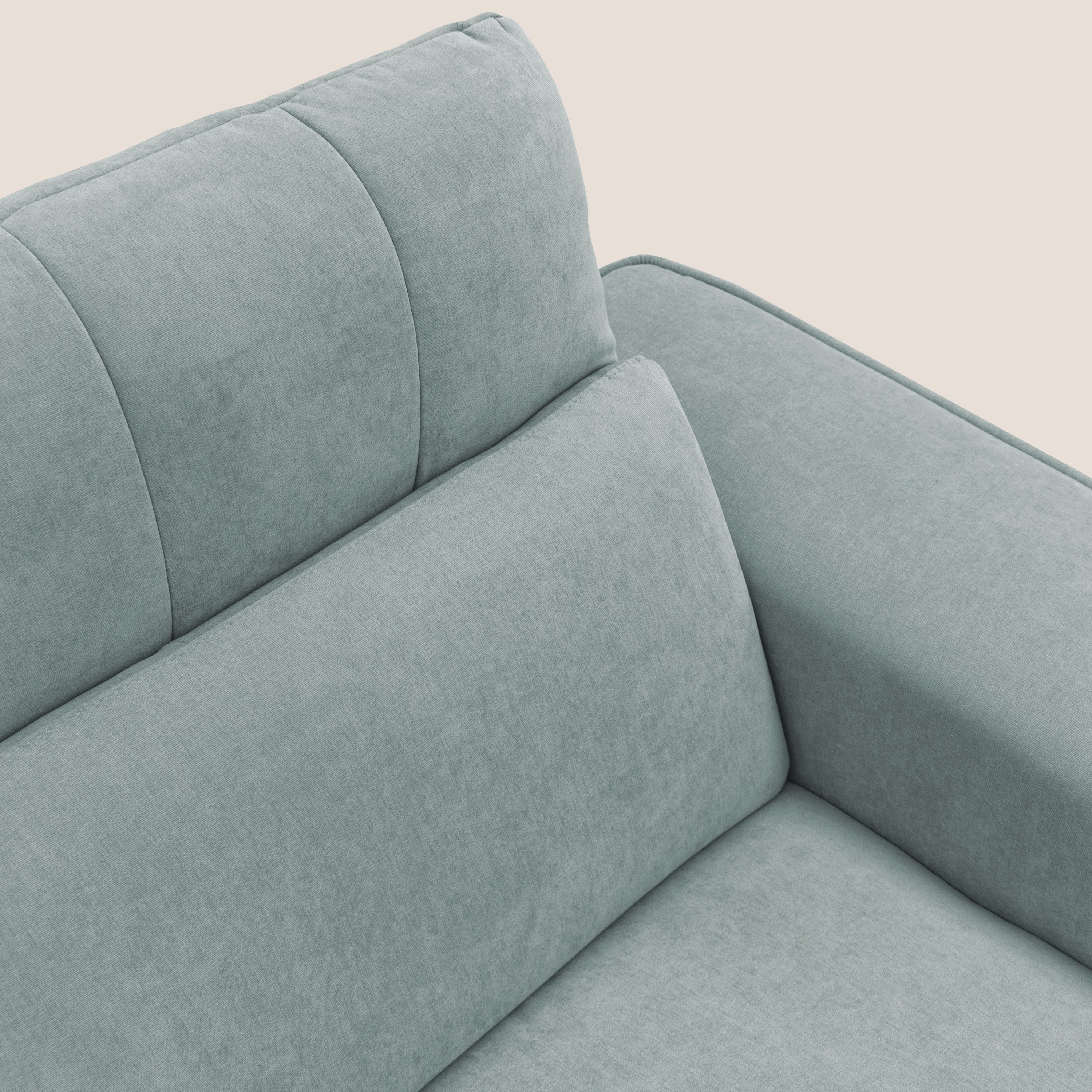 Clark Divano modulare angolare REVERSIBILE con opzione relax elettrico in tessuto smacchiabile impermeabile T17 verde acqua - divani.store