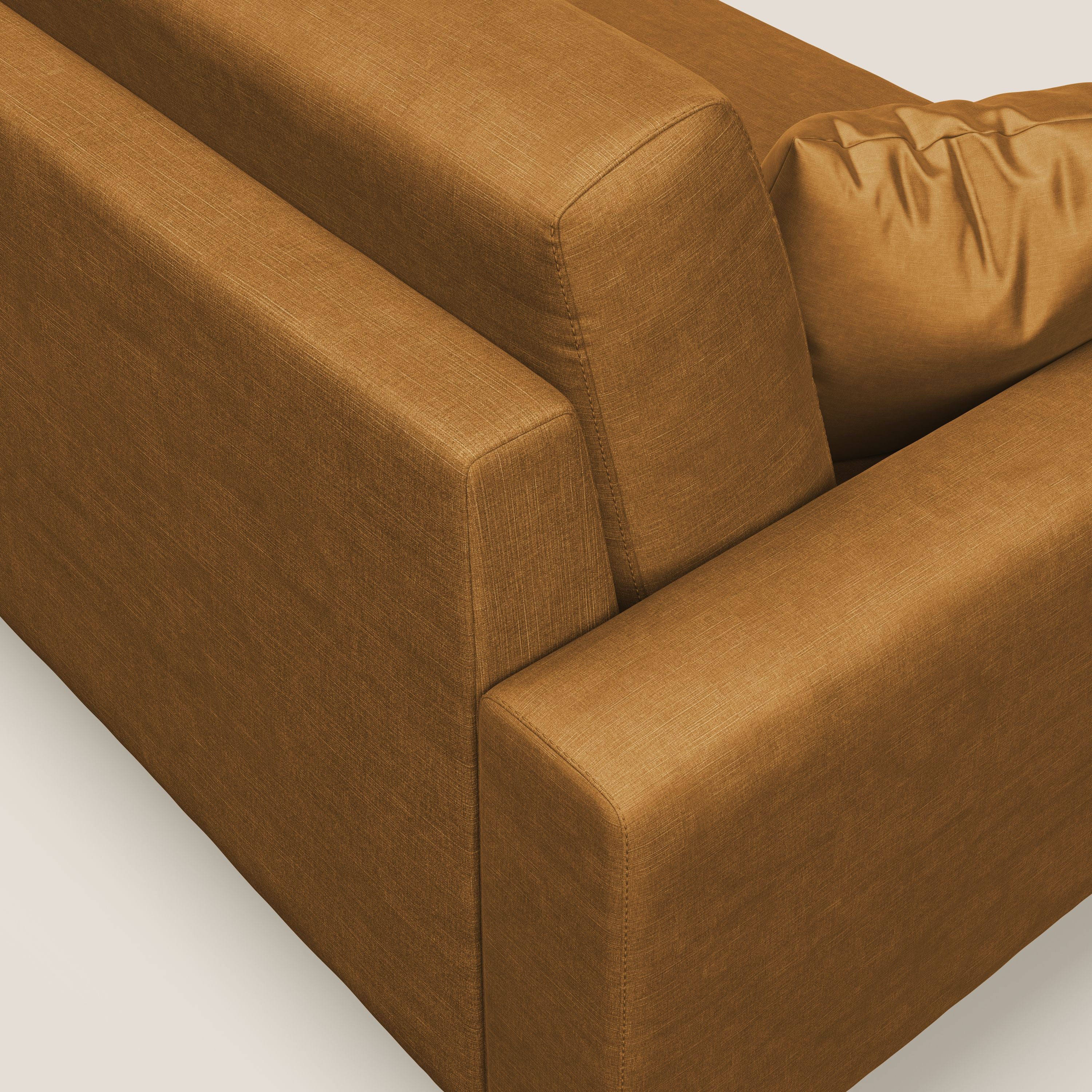 Arthur divano moderno 162 cm in velluto morbido impermeabile T01 ORO - divani.store