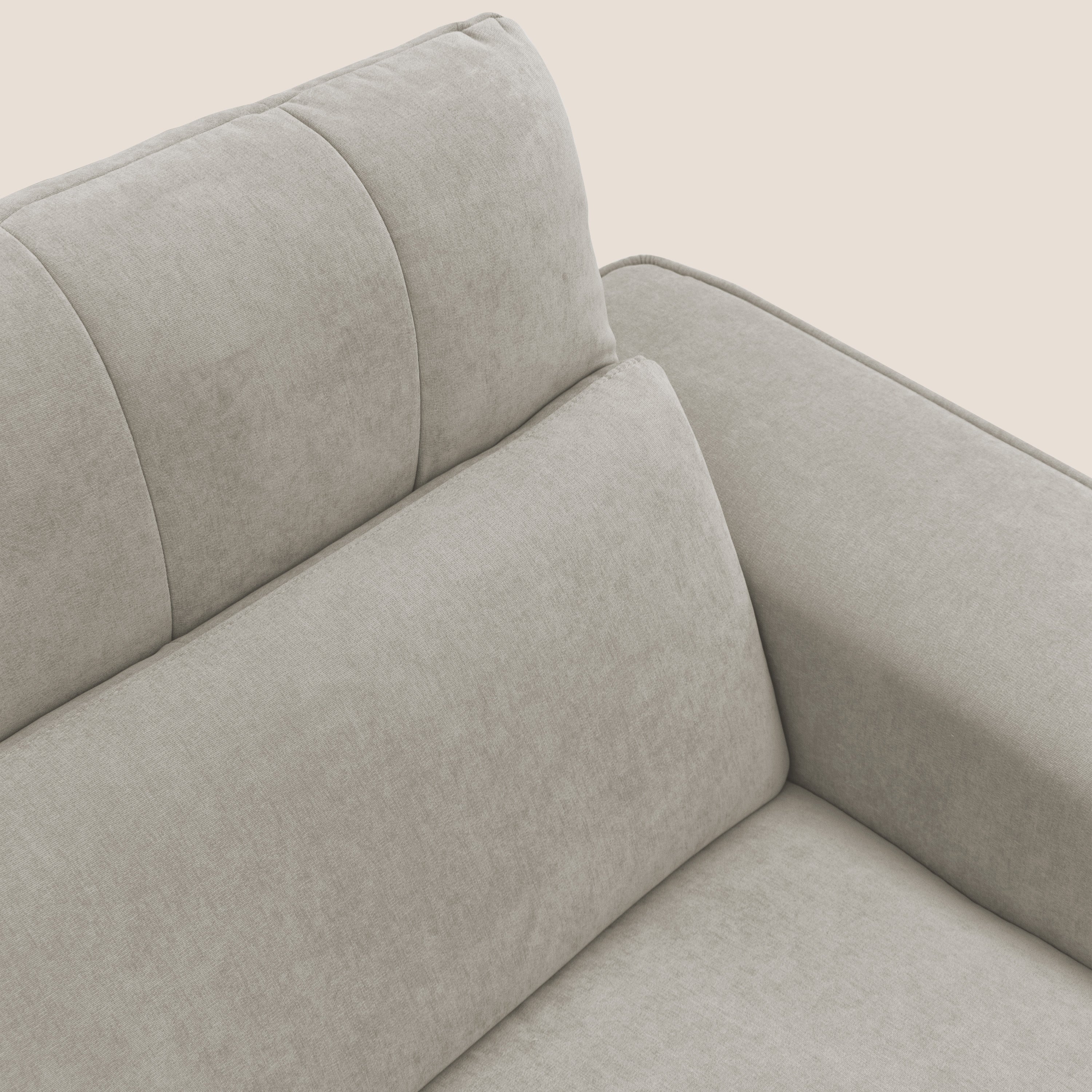 Clark Divano angolare con opzione relax elettrico in tessuto smacchiabile impermeabile T17 panna - divani.store