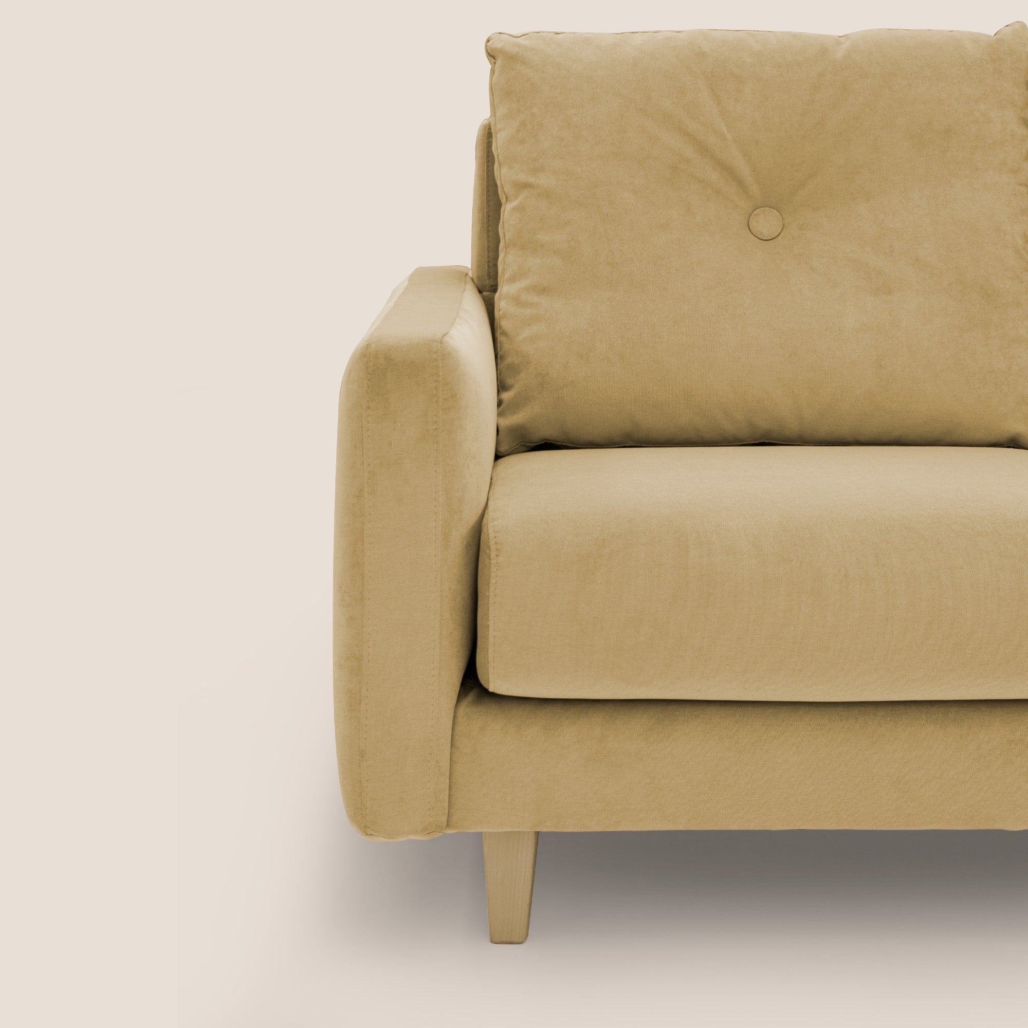 Matisse divano con sedute allungabili e schienali in piuma d'oca in tessuto smacchiabile T17
