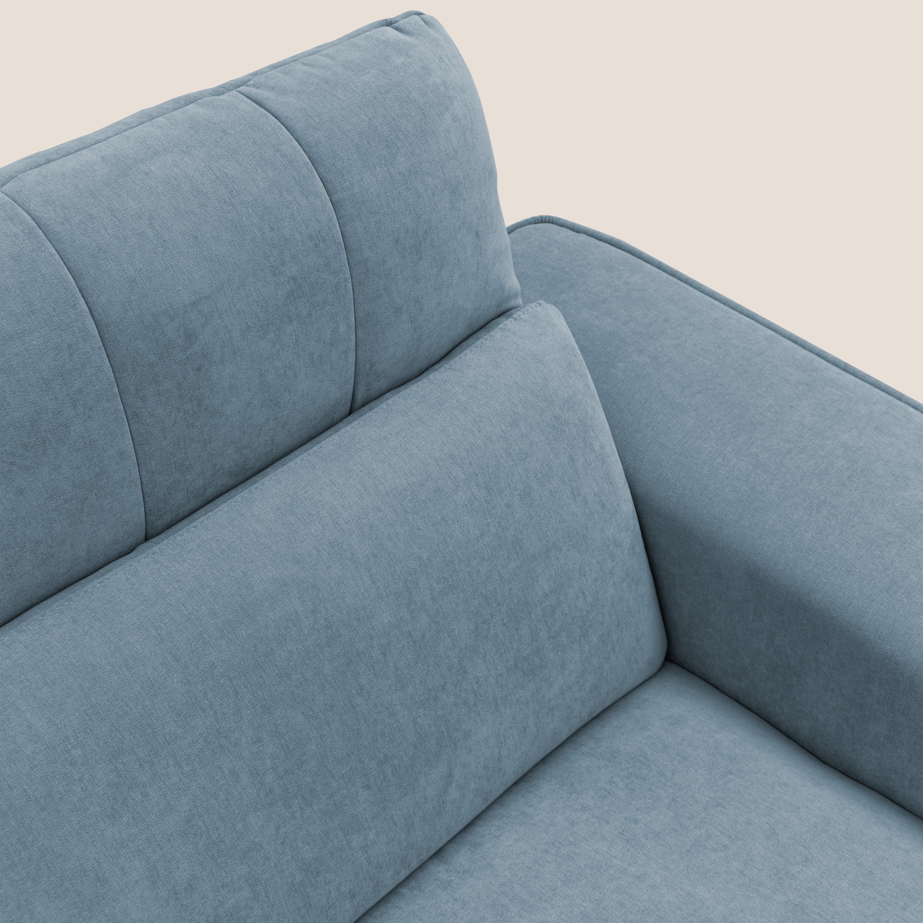Clark Divano angolare con opzione relax elettrico in tessuto smacchiabile impermeabile T17 carta da zucchero - divani.store