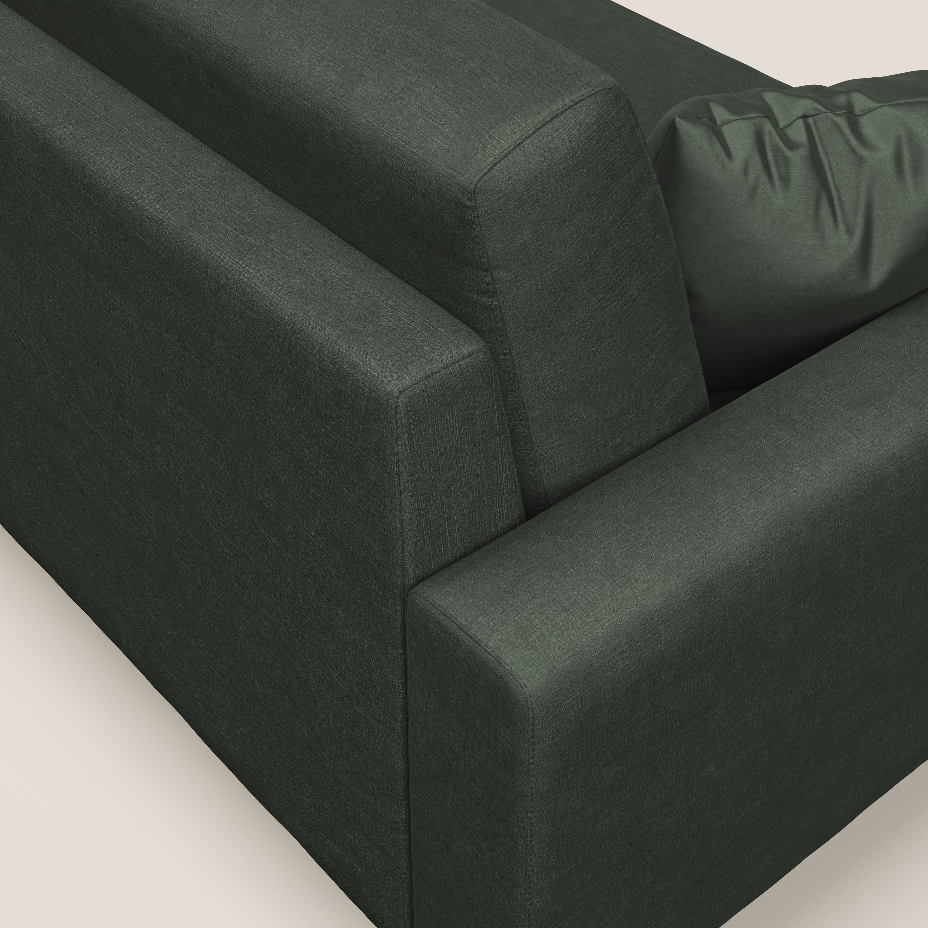 Arthur divano moderno angolare in velluto morbido impermeabile T01 verde - divani.store