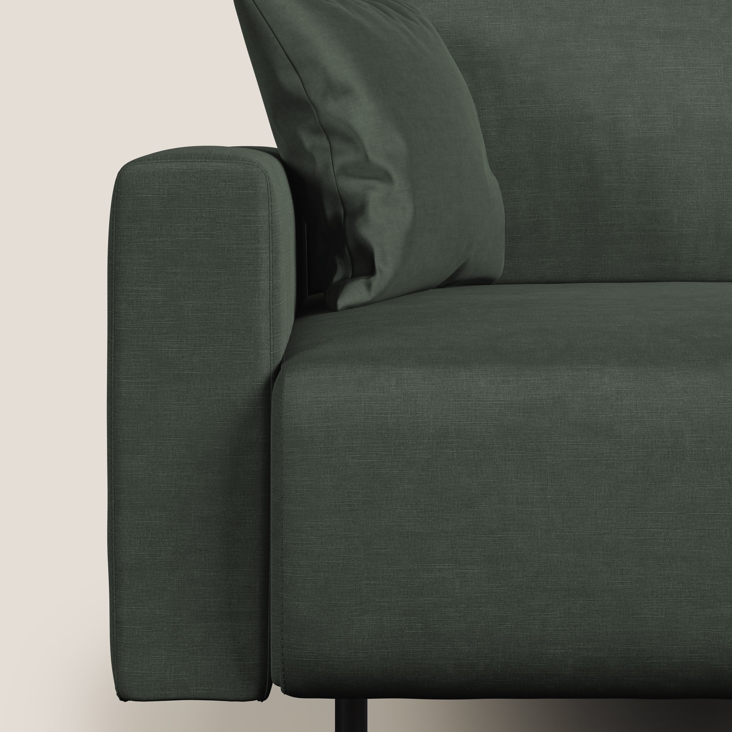 Arthur divano moderno angolare in velluto morbido impermeabile T01 verde - divani.store