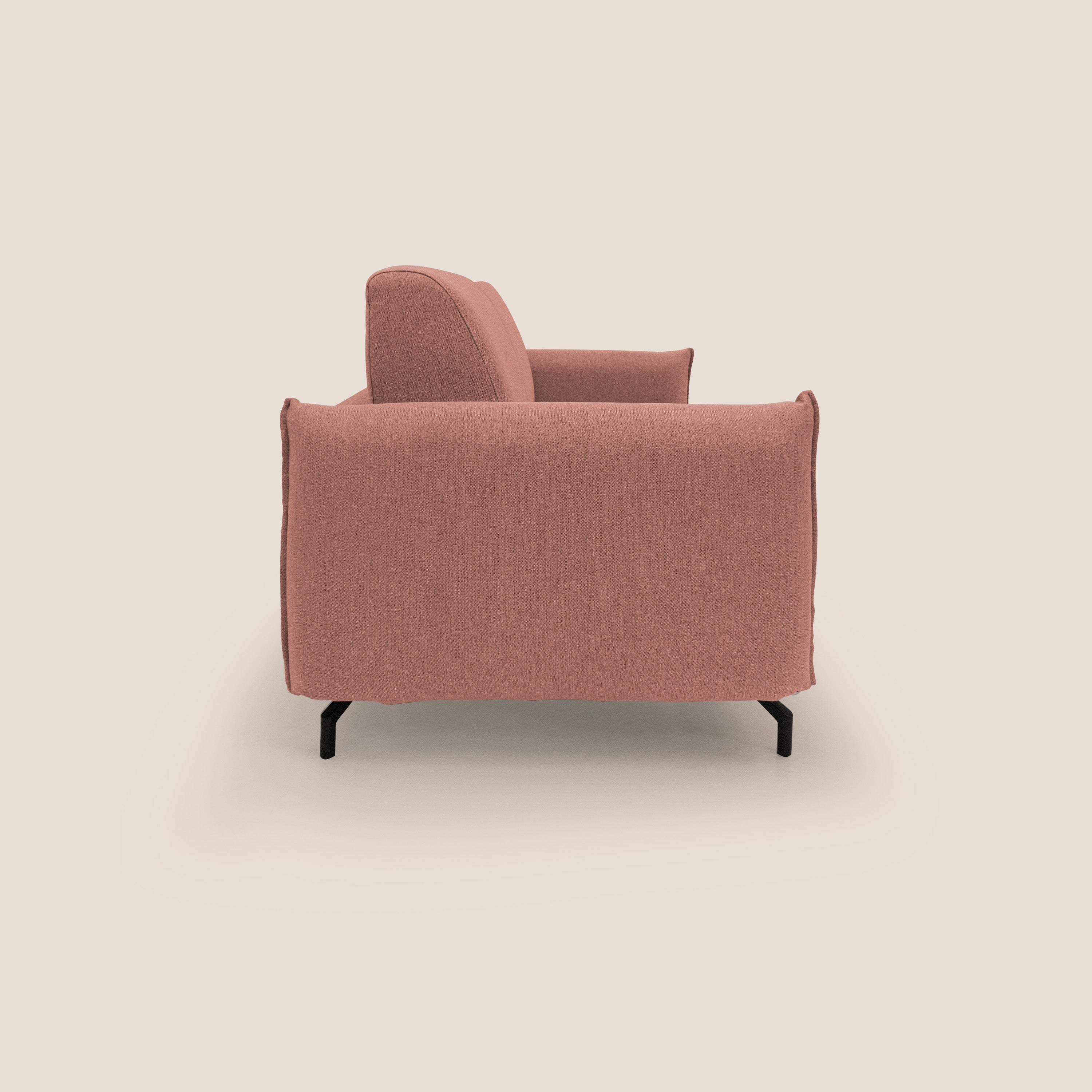 Scarlet divano letto in tessuto misto cotone impermeabile T19 salmone - divani.store