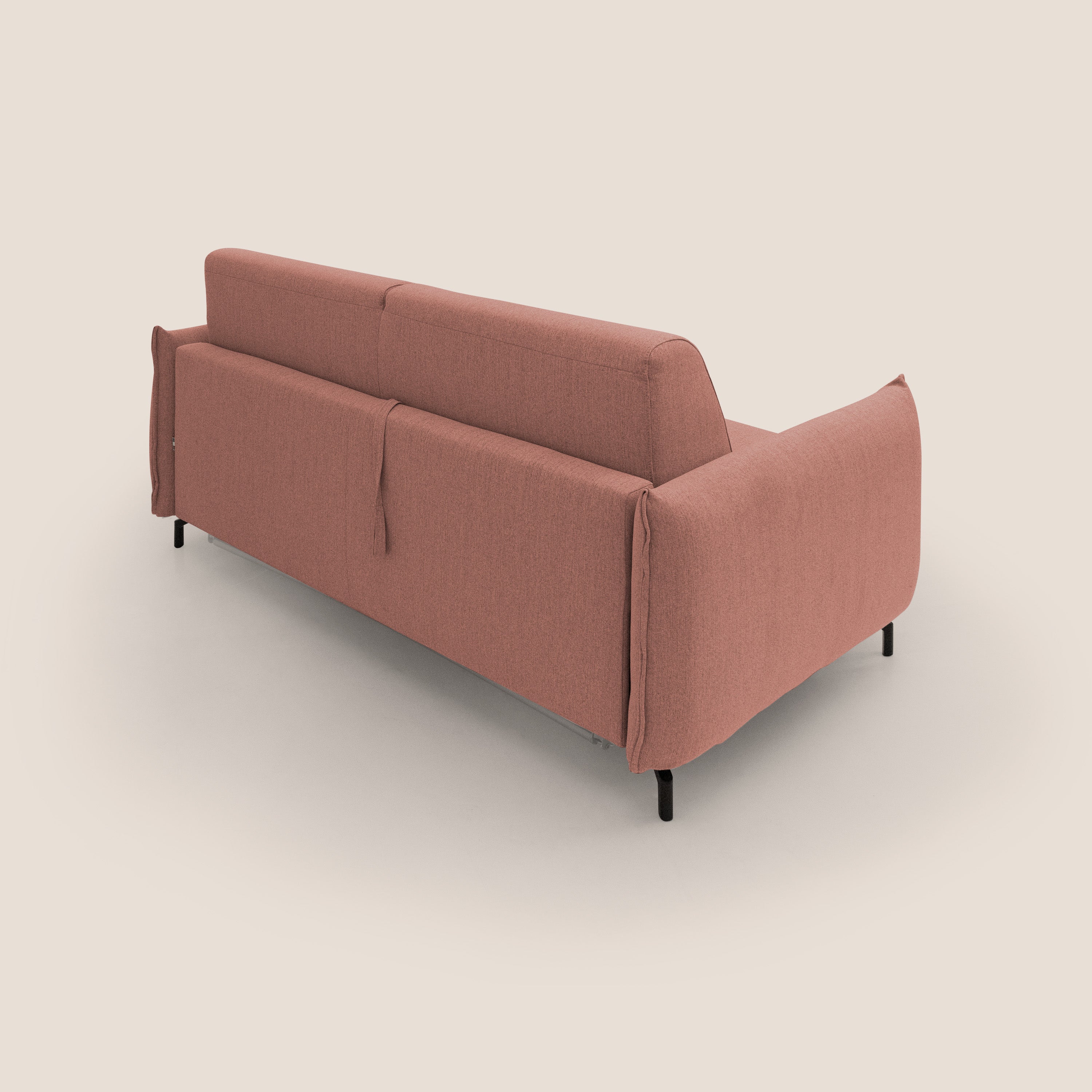 Scarlet divano letto in tessuto misto cotone impermeabile T19 salmone - divani.store