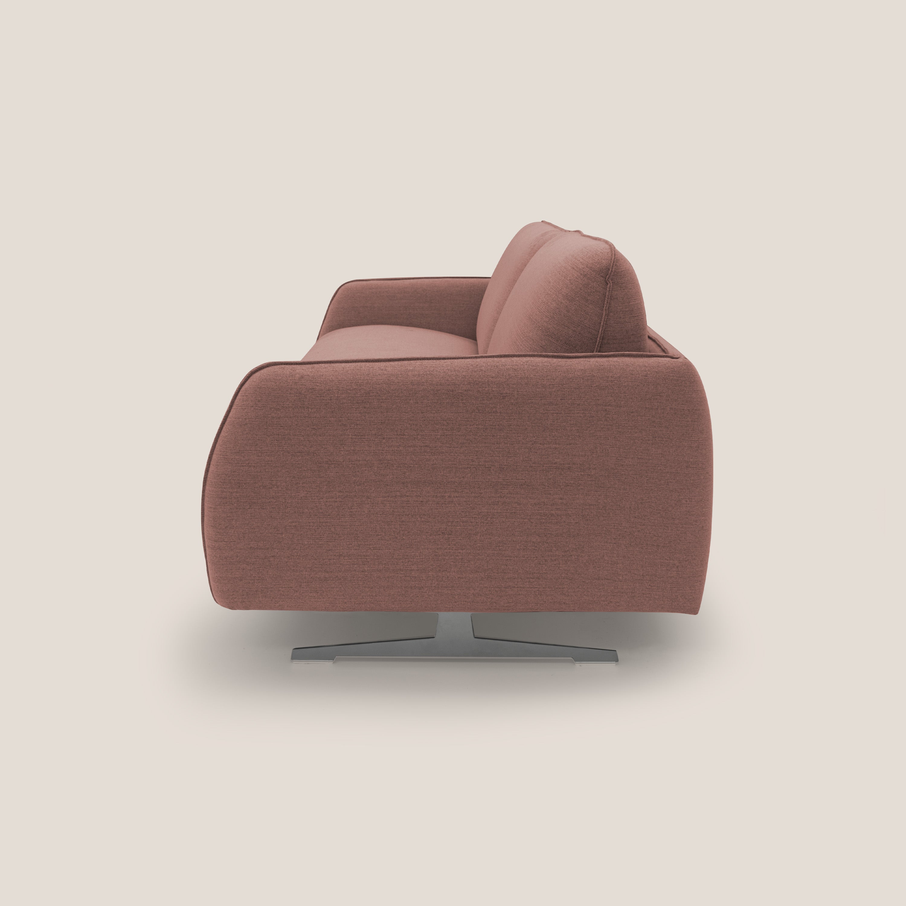 Texas Divano letto matrimoniale moderno in tessuto impermeabile T19 salmone - divani.store