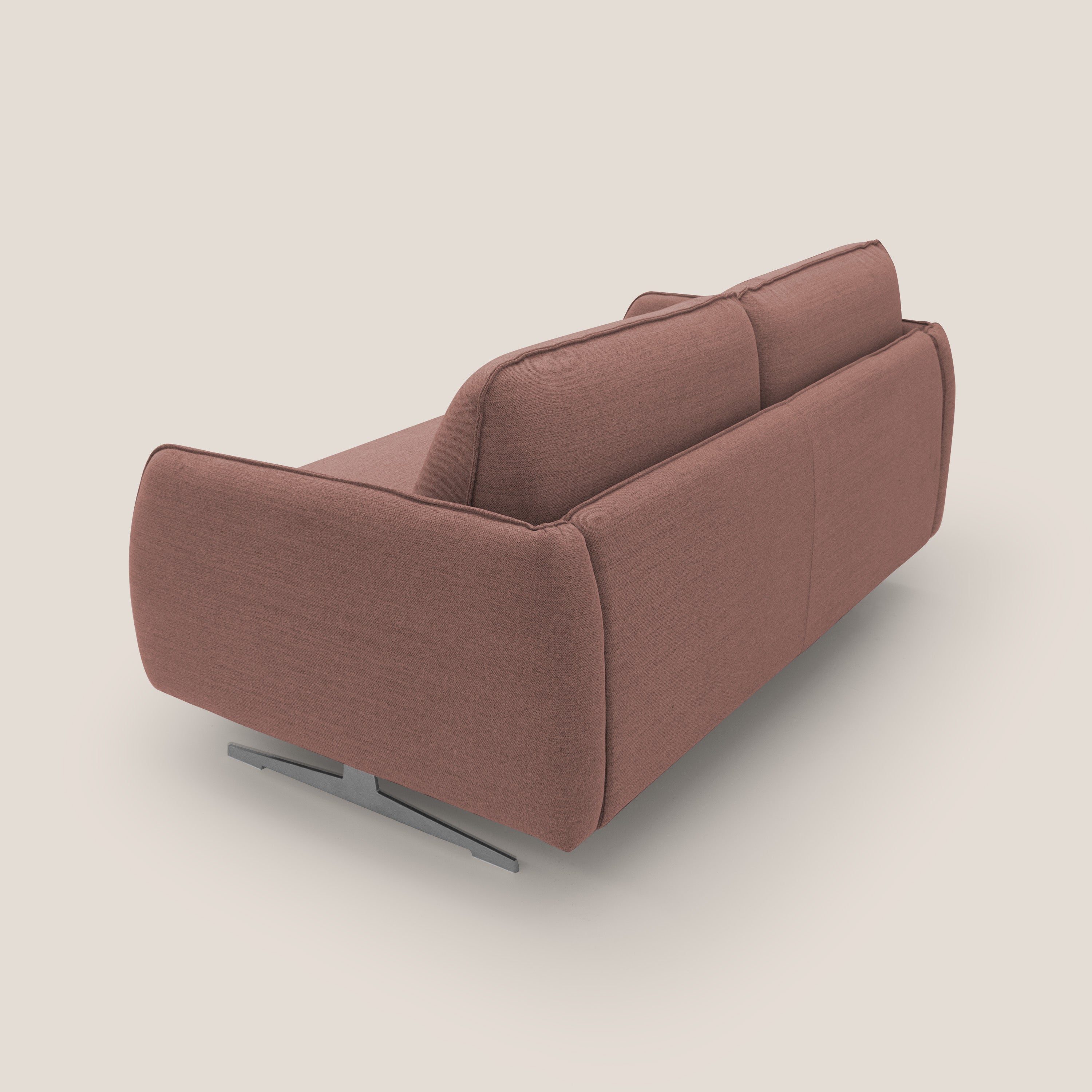 Texas Divano letto matrimoniale moderno in tessuto impermeabile T19 salmone - divani.store