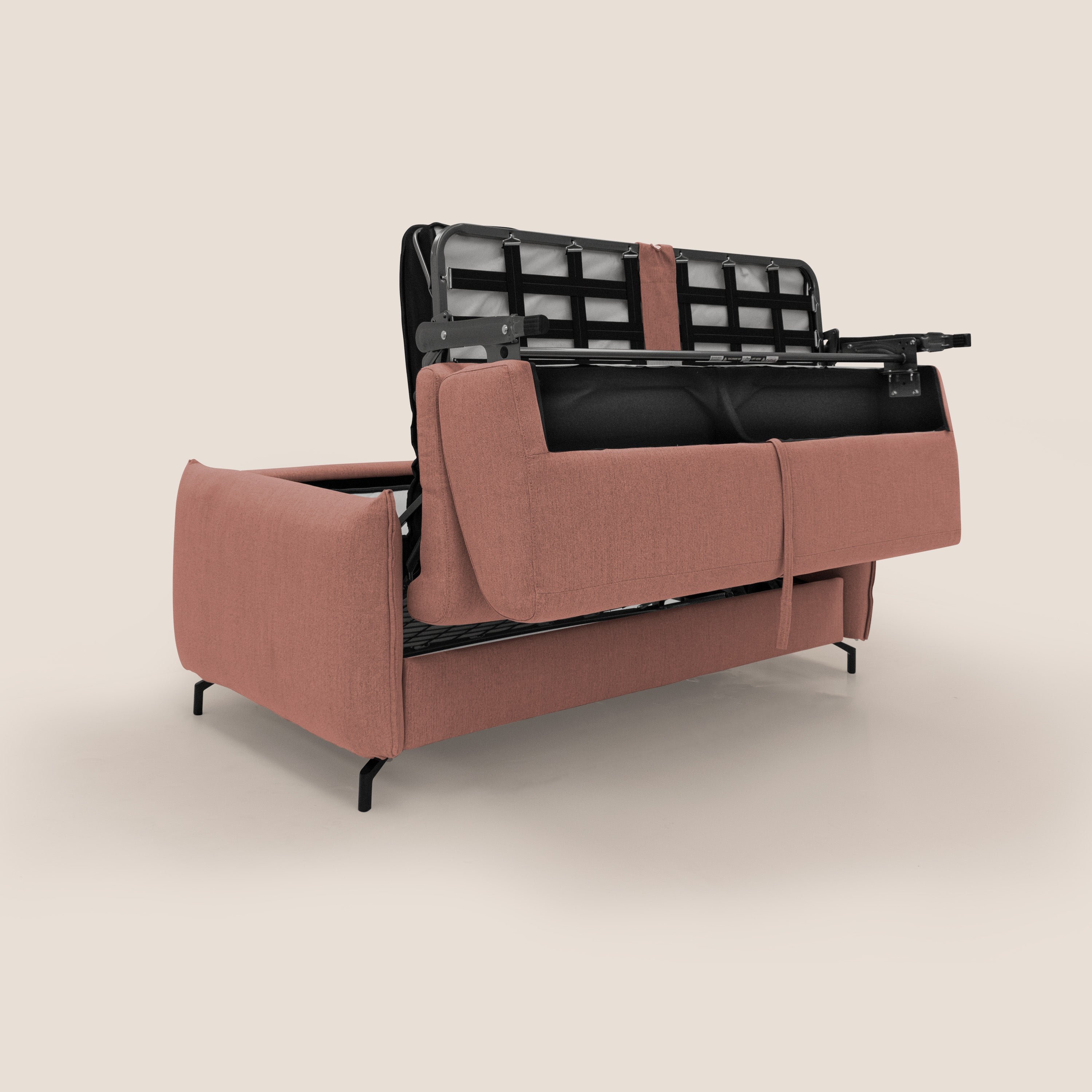 Scarlet divano letto in tessuto misto cotone impermeabile T19 salmone