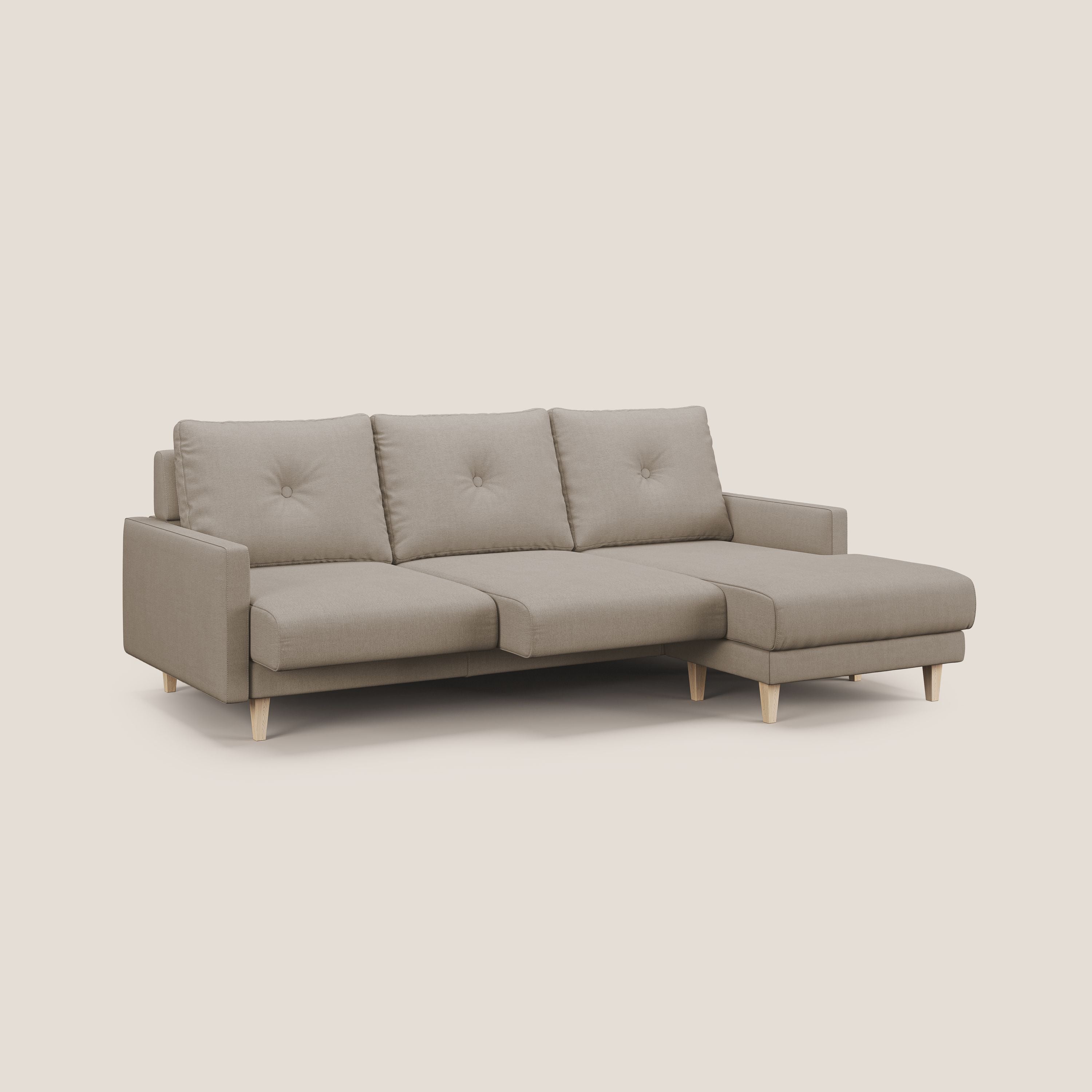 Matisse Divano angolare con sedute scorrevoli in tessuto morbido smacchiabile T17 - divani.store