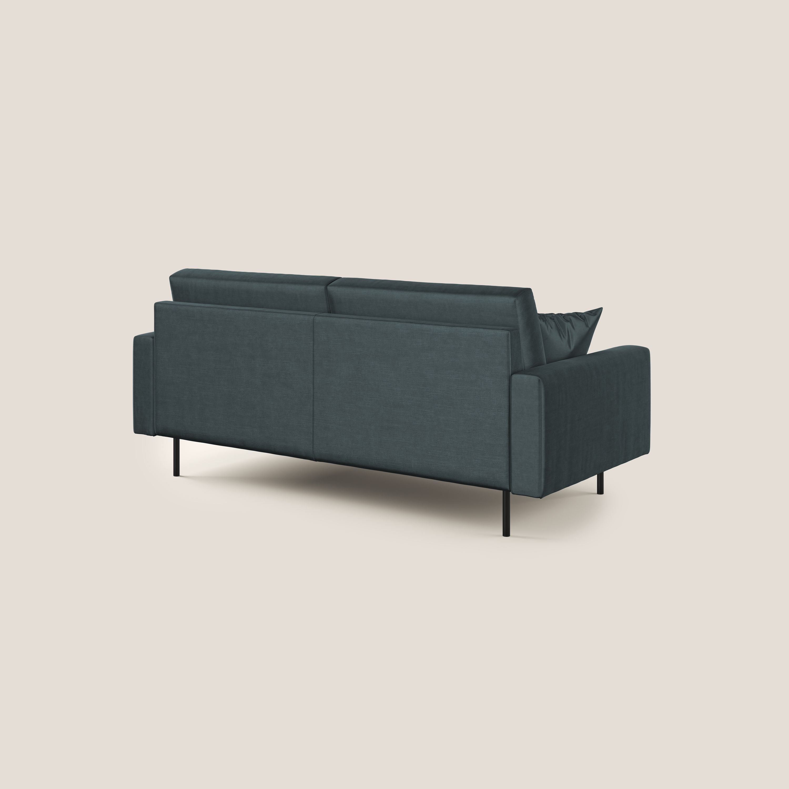 Arthur divano moderno in velluto morbido impermeabile T01 petrolio - divani.store