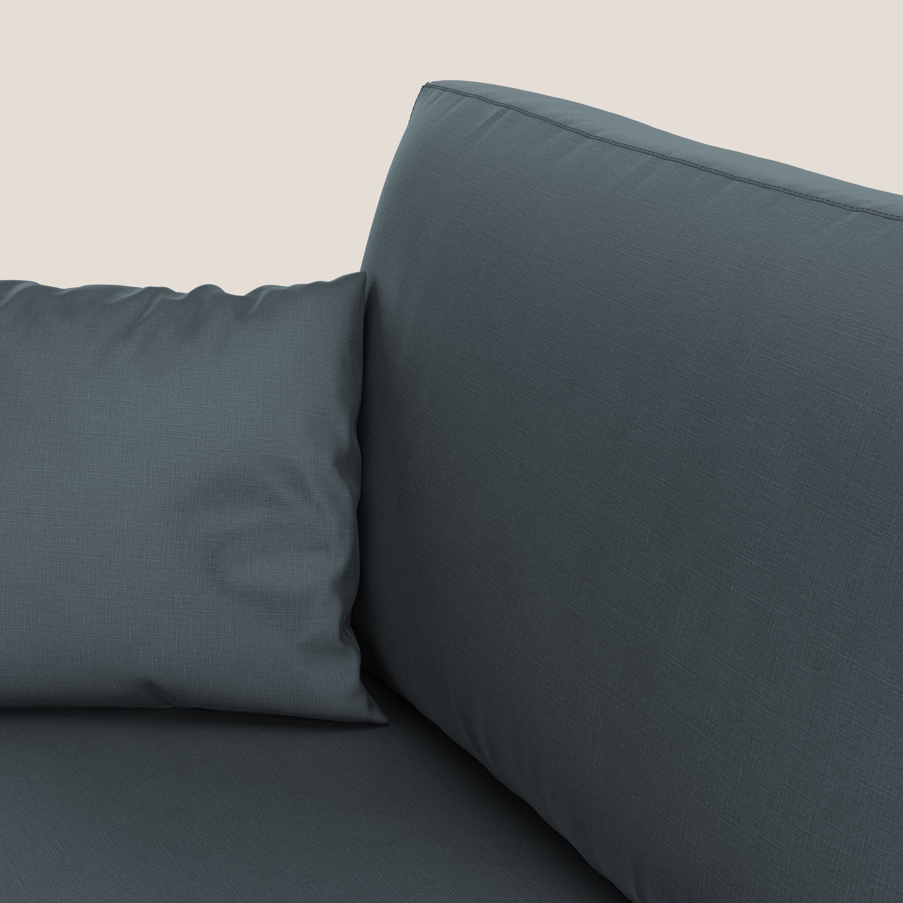 Andromeda divano letto angolare in velluto morbido impermeabile T01 grigio chiaro - divani.store