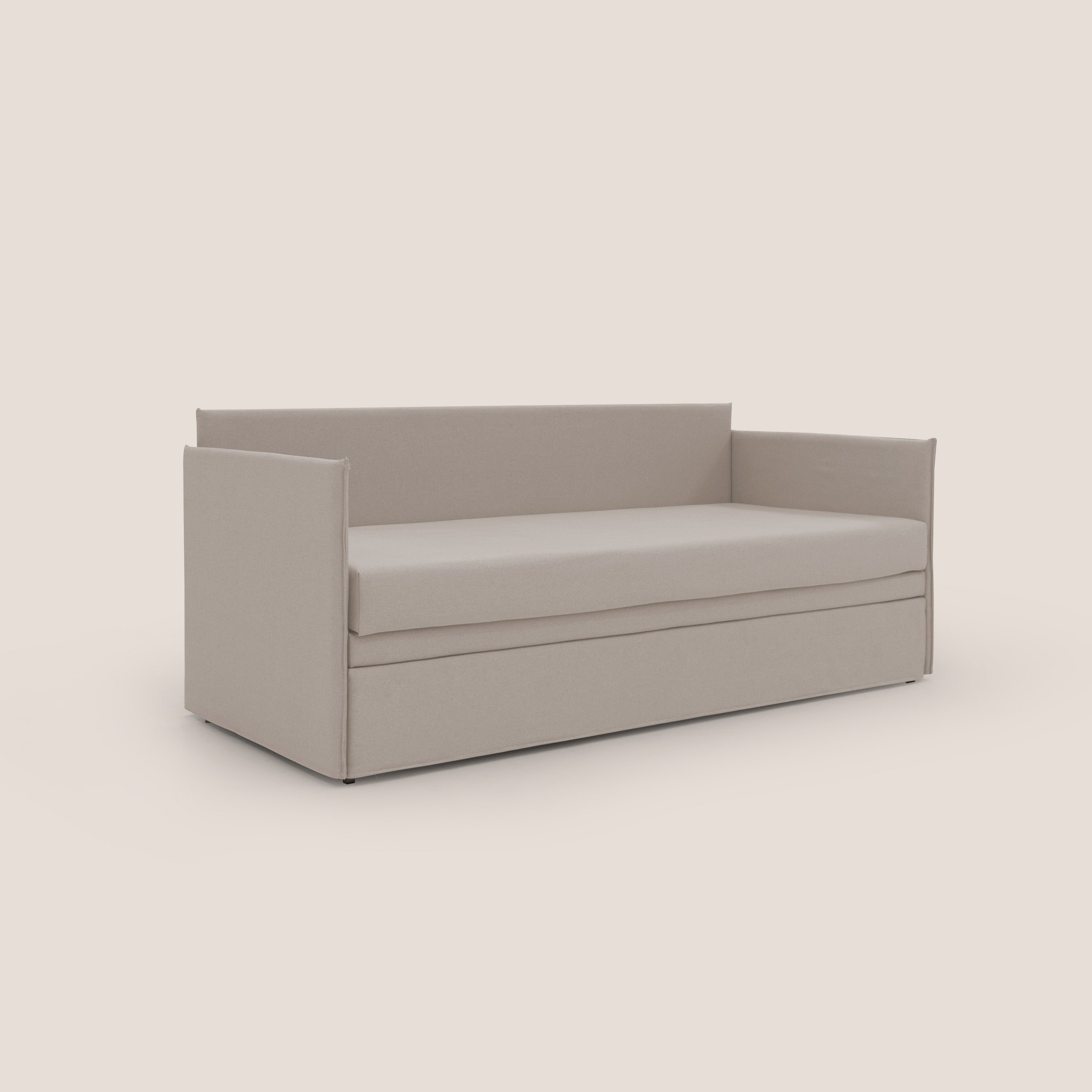 Brenta Divano duplex con doppio letto in tessuto simil cotone impermeabile T13 panna - divani.store