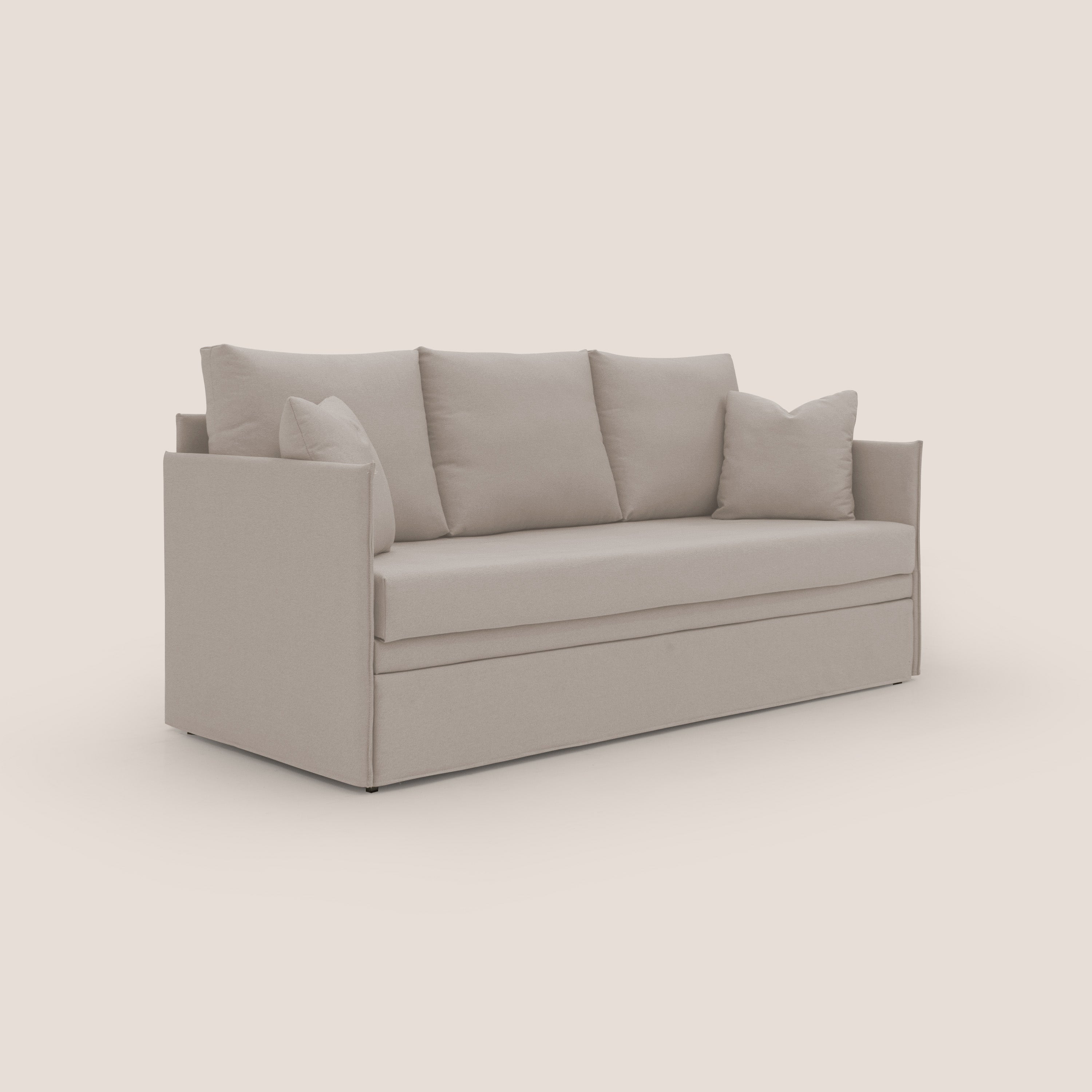 Brera Divano duplex con doppio letto in tessuto simil cotone impermeabile T13 panna - divani.store