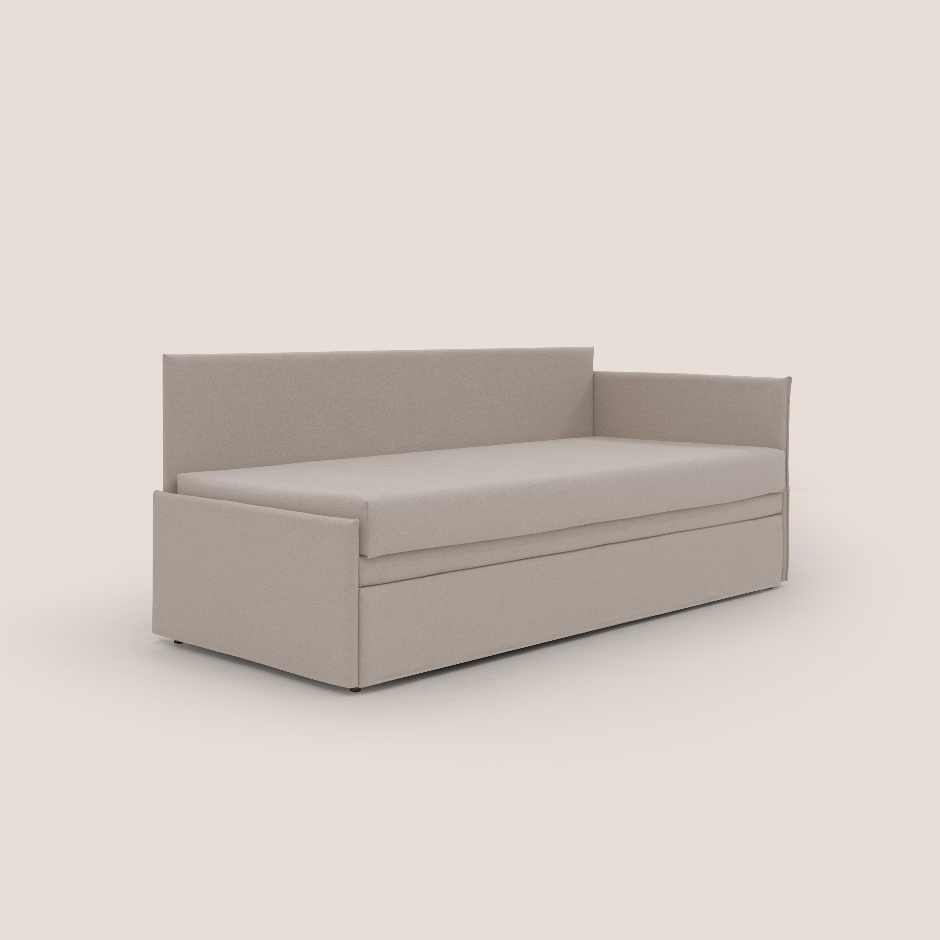 Durini Divano duplex con doppio letto in tessuto simil cotone impermeabile T13 panna - divani.store