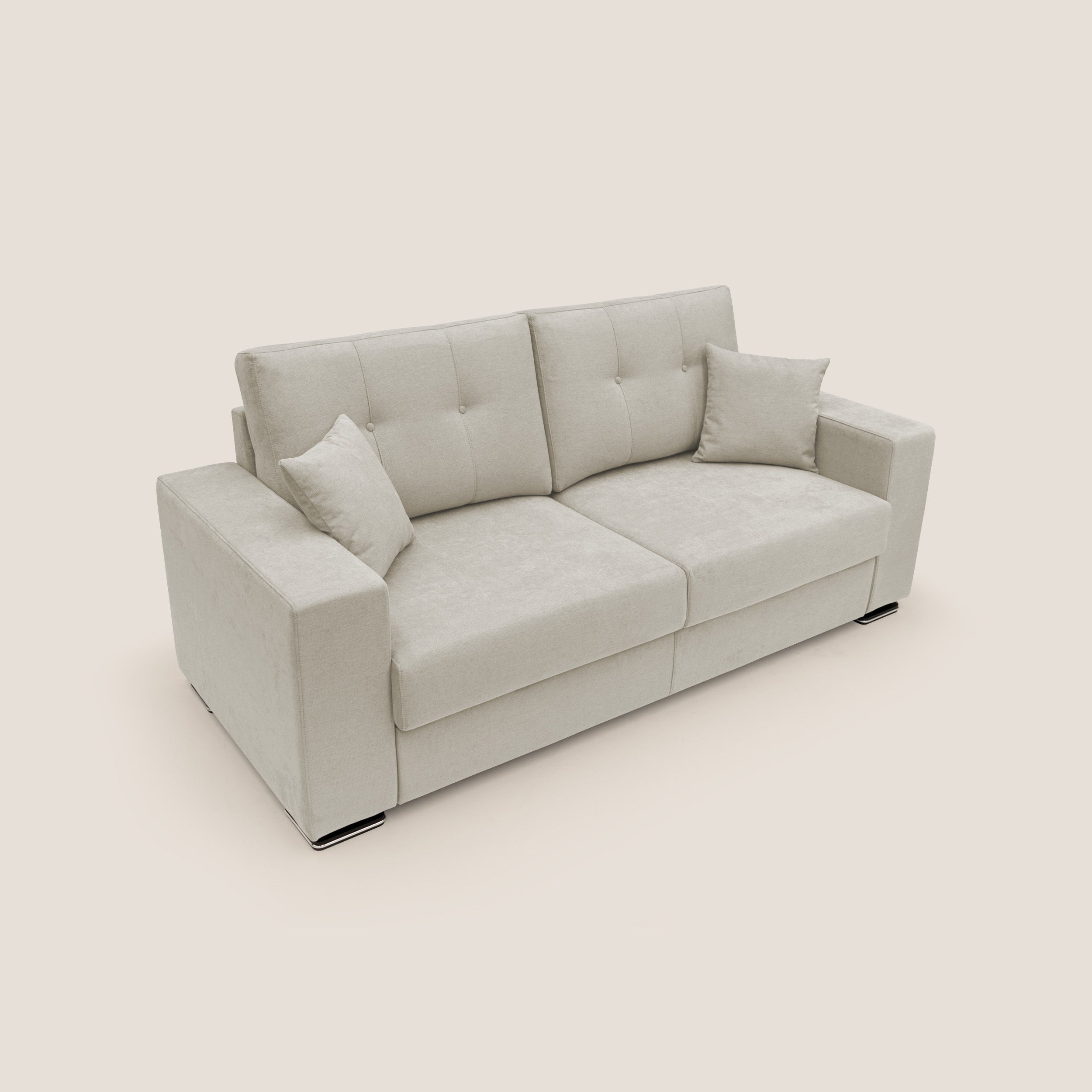 Giove divano in morbido tessuto impermeabile T02 panna - divani.store