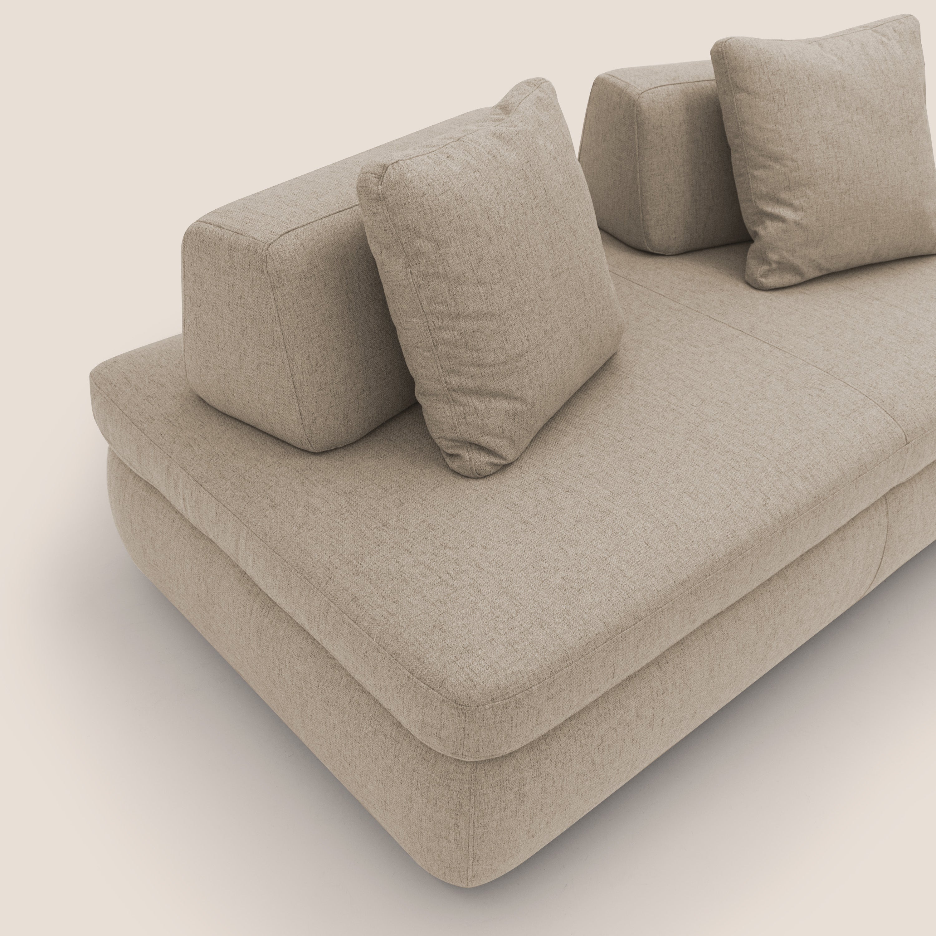 Gransasso Divano letto matrimoniale dal DESIGN innovativo in tessuto impermeabile T03 beige - divani.store