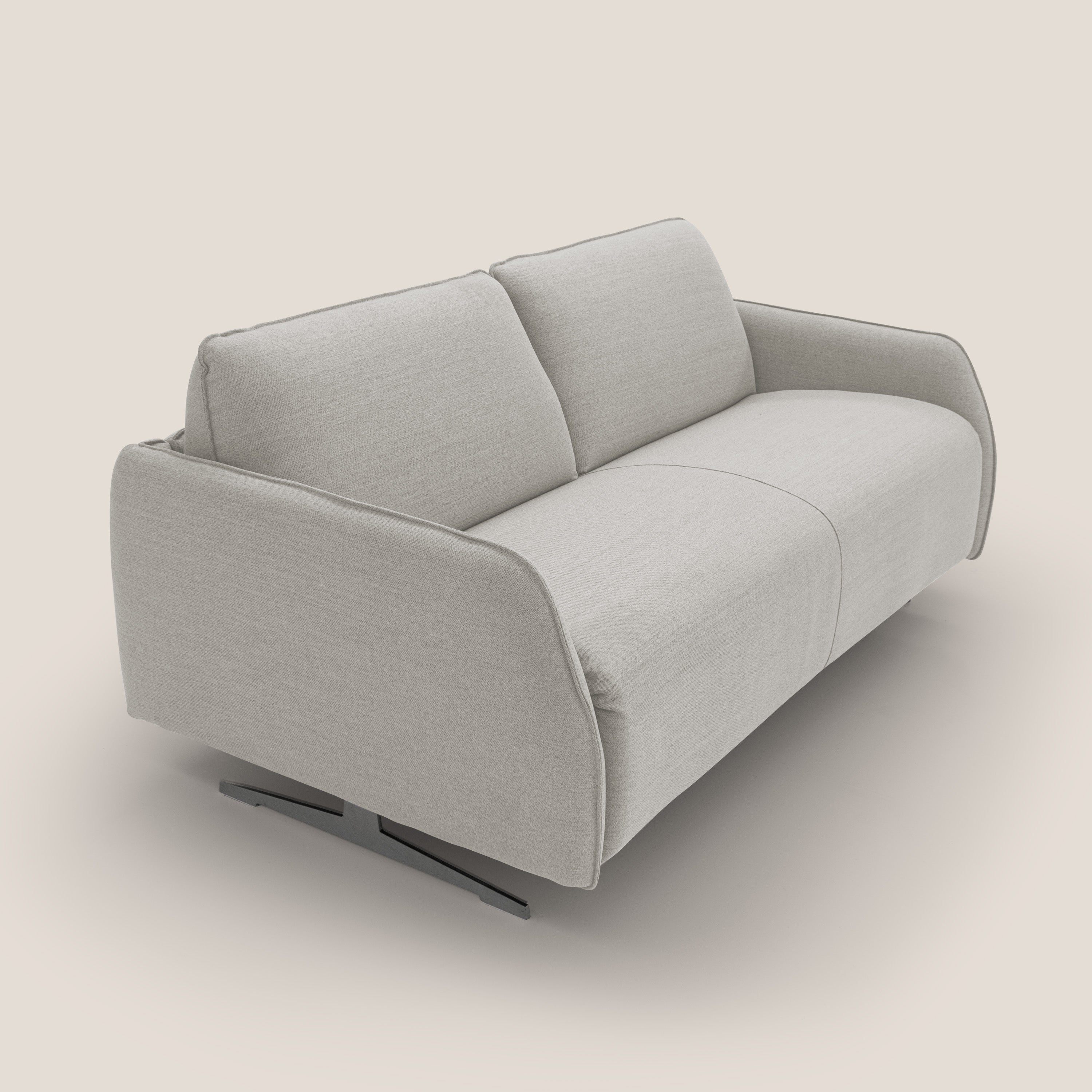 Texas Divano letto matrimoniale moderno in tessuto impermeabile T19 panna - divani.store