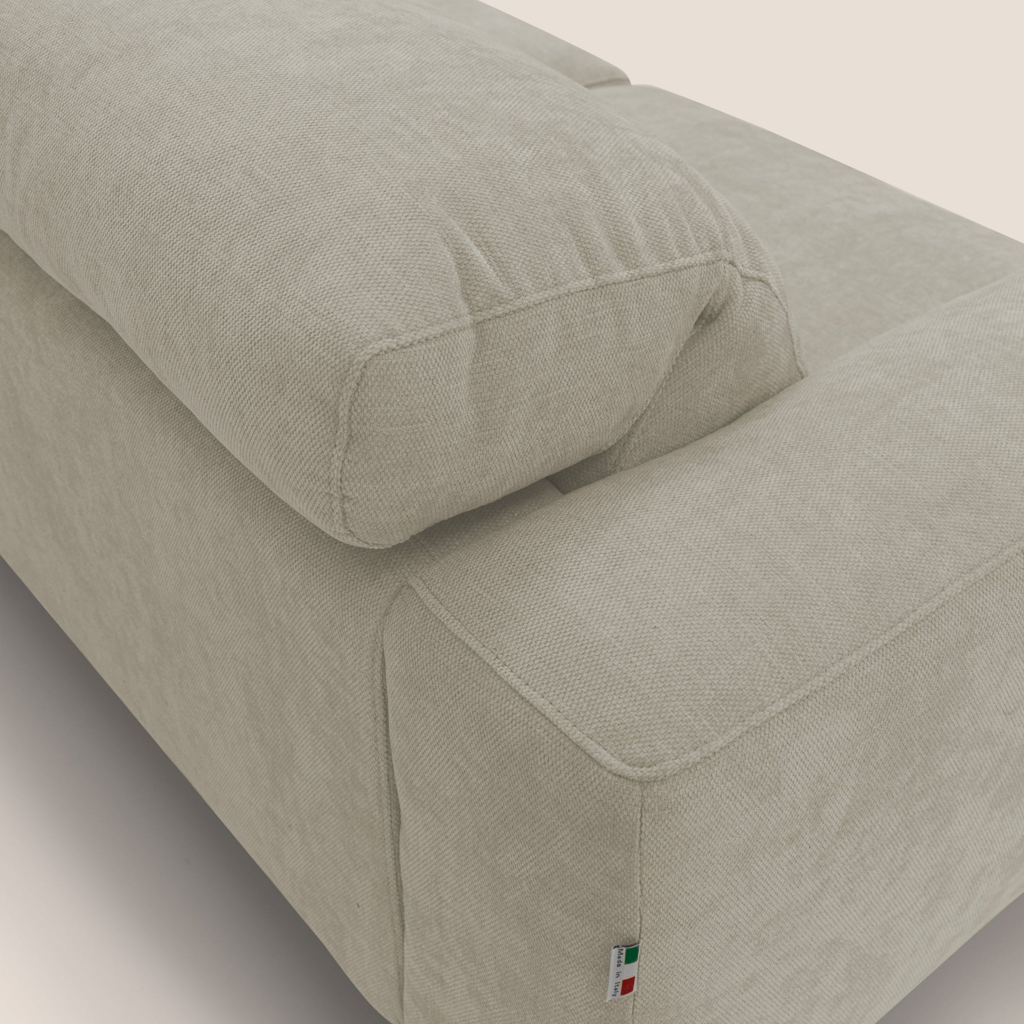 Sakura divano in piuma d'oca modulare a 3 sedute in morbido tessuto fiammato impermeabile T14