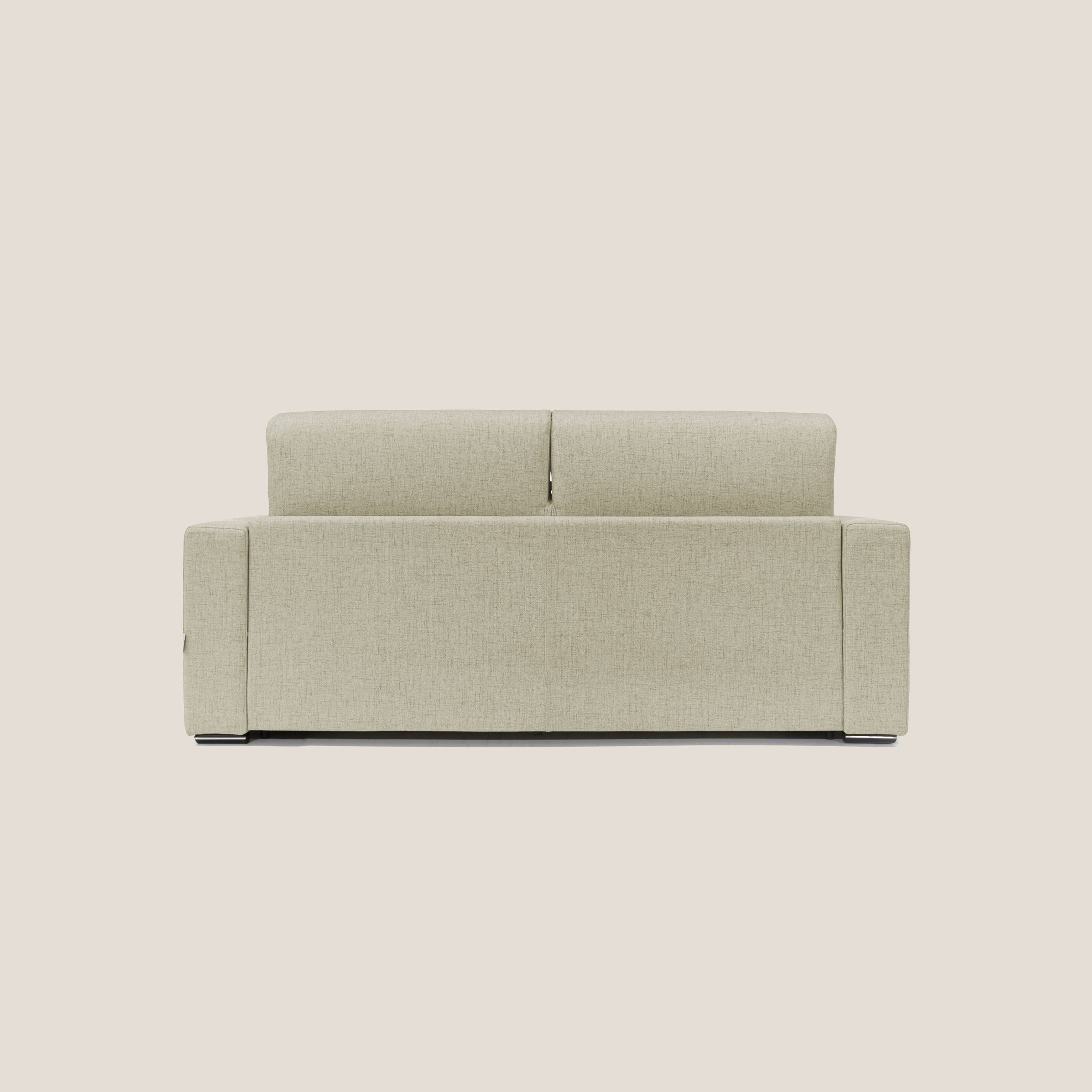 Nixon Divano letto matrimoniale con materasso 20 cm in tessuto impermeabile T03 beige - divani.store