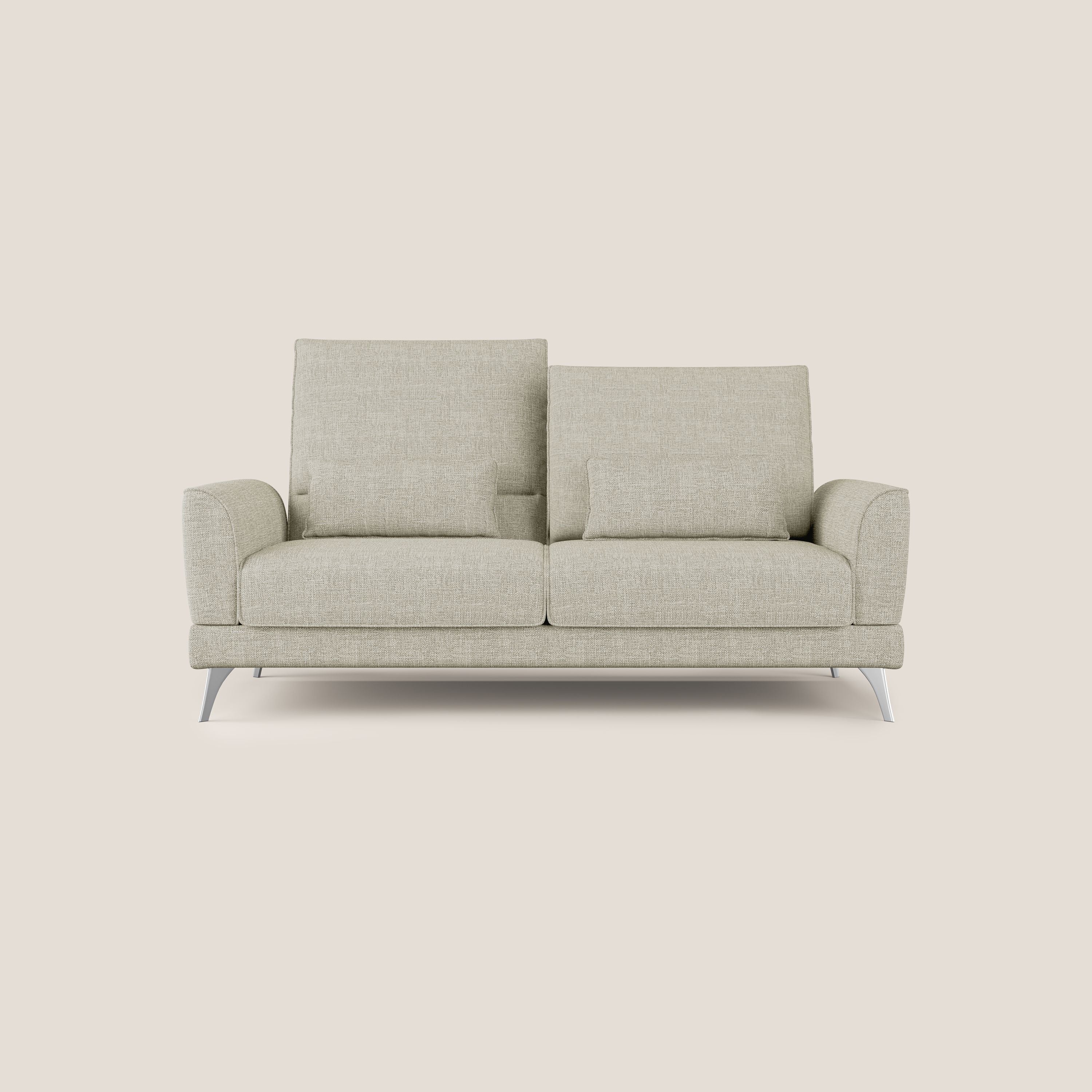 Tommy Divano relax con schienali traslanti in morbido tessuto fiammato T06 panna - divani.store