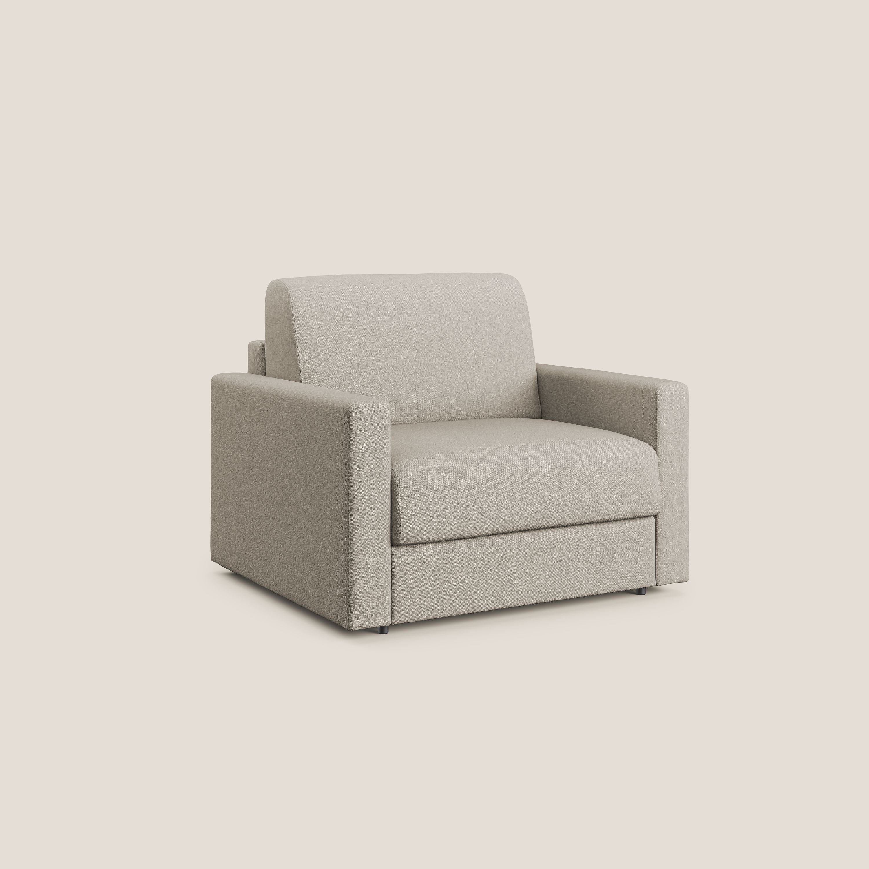 Chris poltrona letto in tessuto impermeabile T13 panna - divani.store