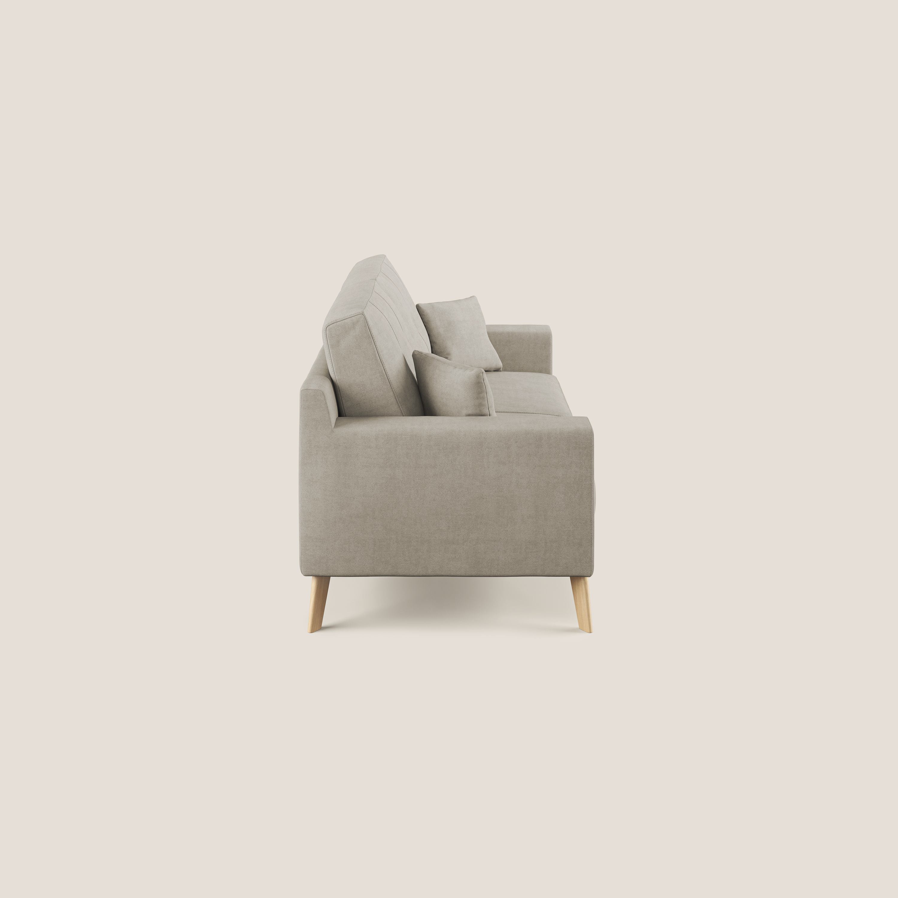 Danish divano moderno in tessuto morbido impermeabile T02 panna - divani.store