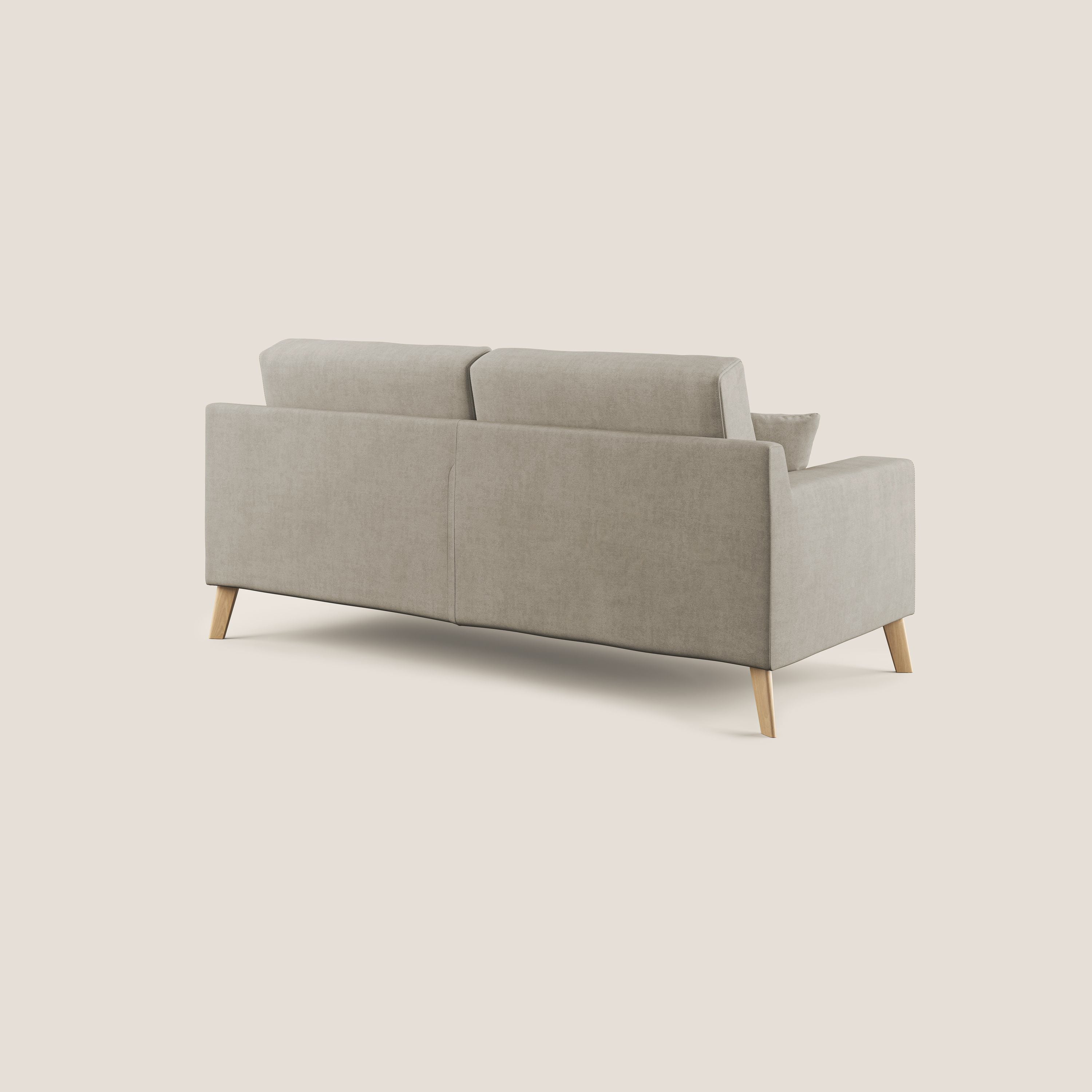 Danish divano moderno in tessuto morbido impermeabile T02 panna - divani.store