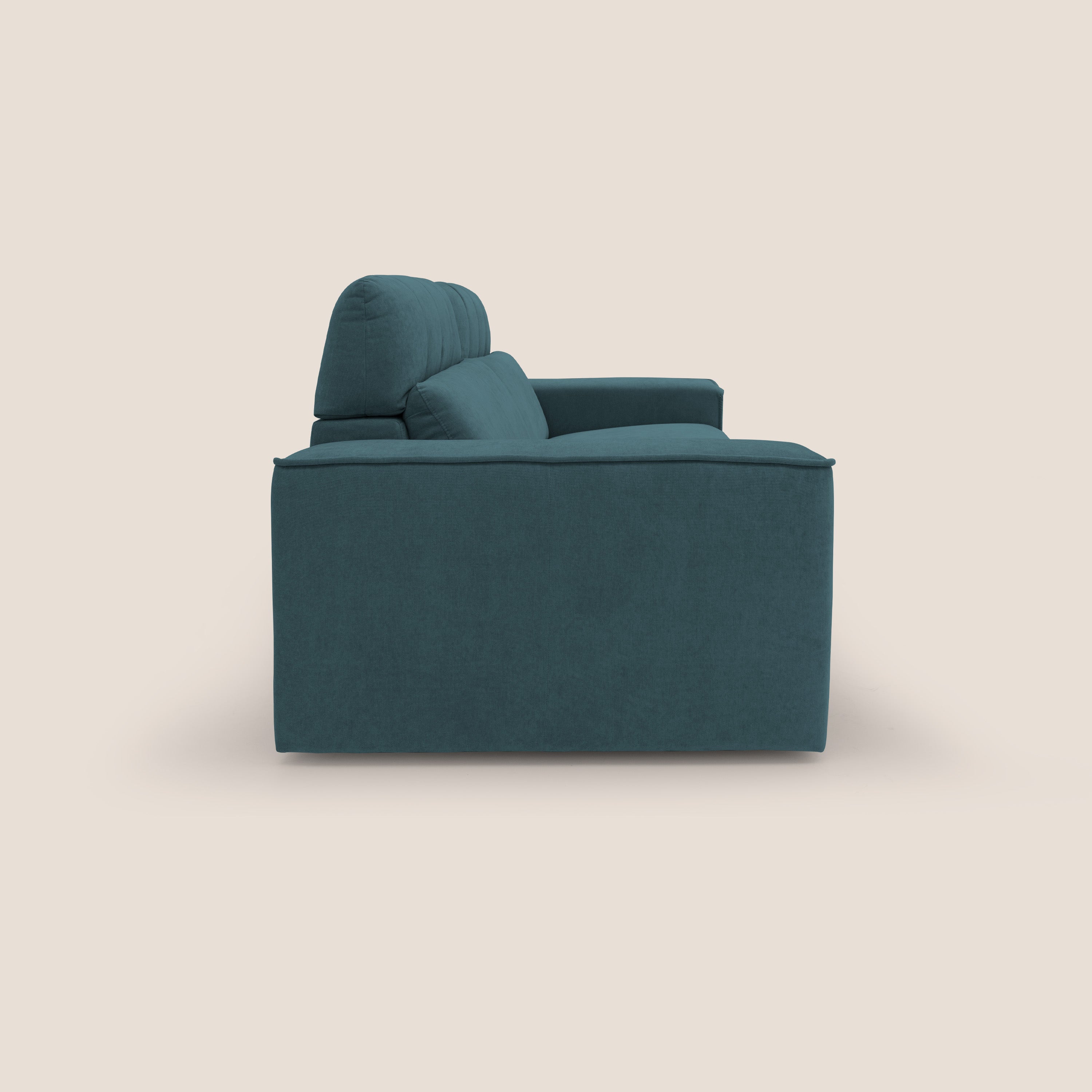 Clark Divano modulare con opzione relax elettrico in tessuto smacchiabile impermeabile T17 petrolio - divani.store