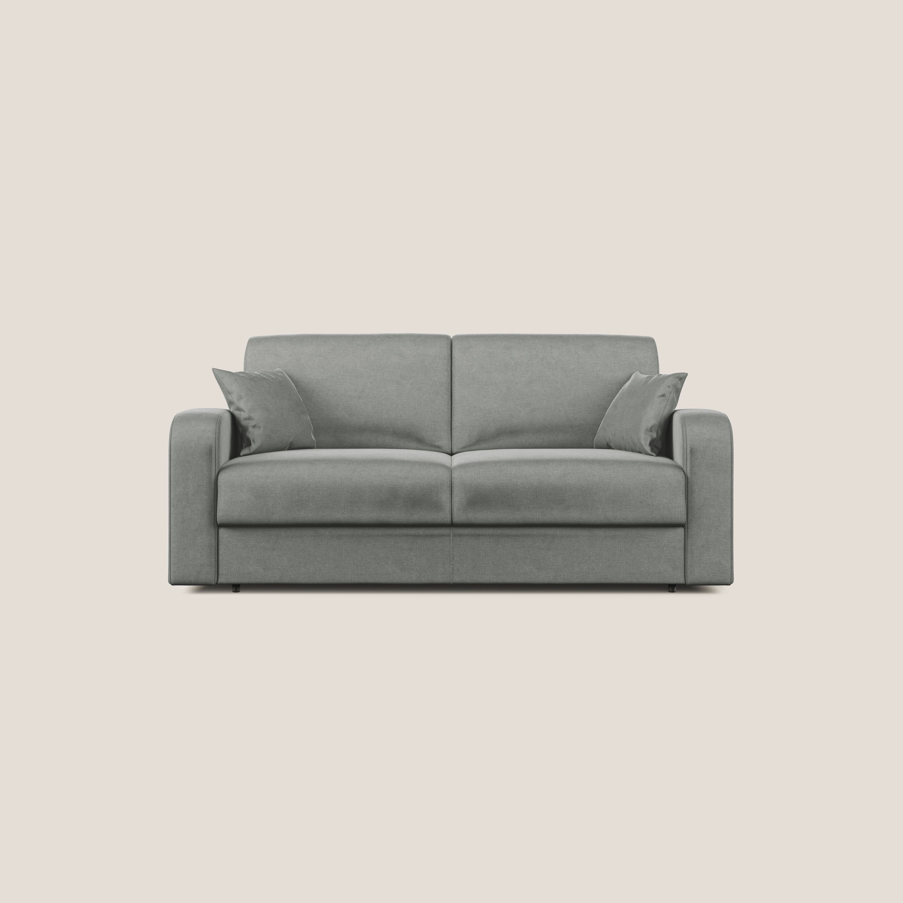 Lebron Divano letto matrimoniale in velluto morbido T01 grigio chiaro - divani.store