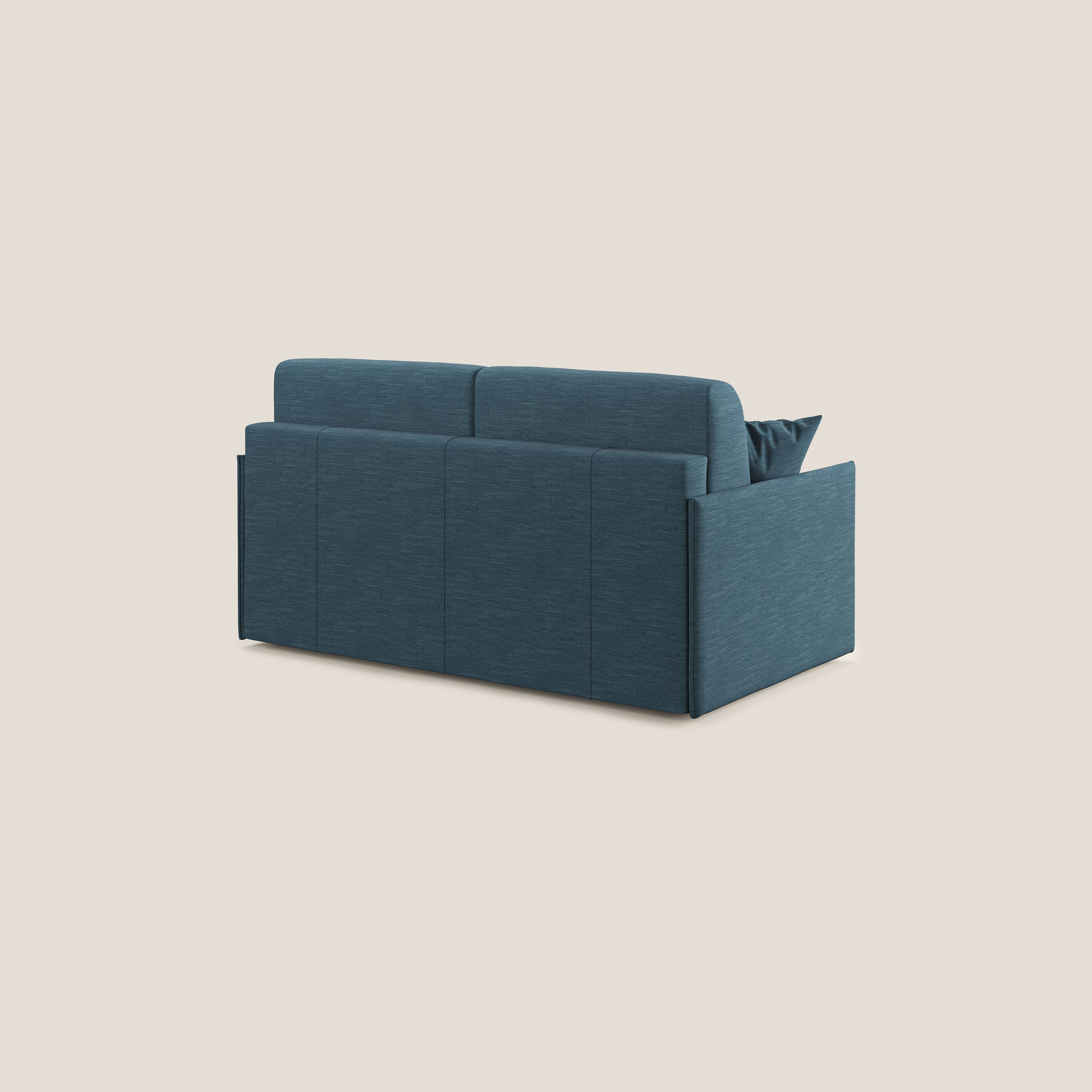 Evans Divano letto in tessuto Ecosostenibile petrolio - divani.store