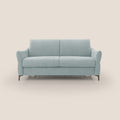 Dalia divano letto con materasso H18 cm e piedi alti in raffinato tessuto smacchiabile T17 verde acqua - divani.store