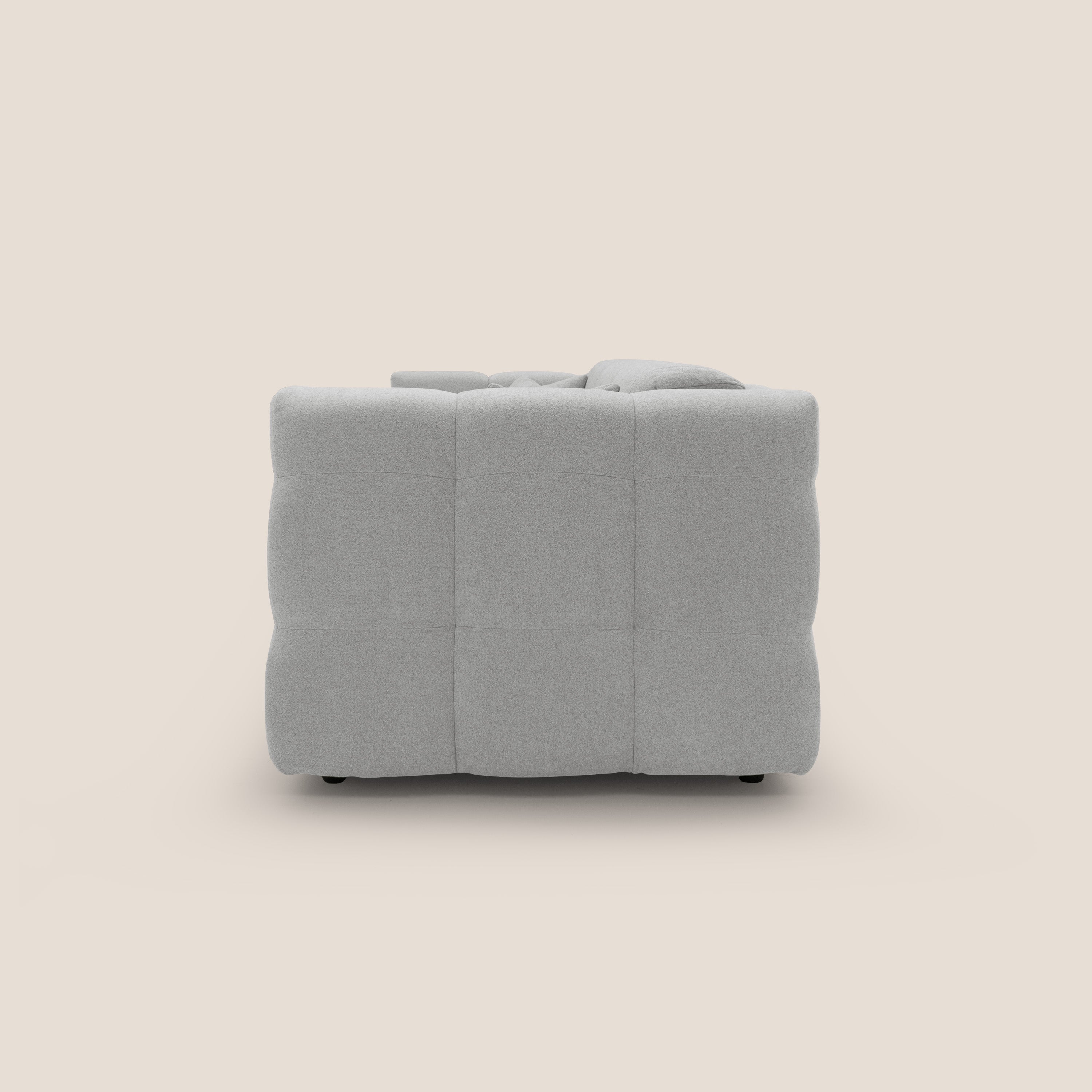 Tender Divano letto matrimoniale dal design innovativo in tessuto bouclet impermeabile T07 grigio - divani.store