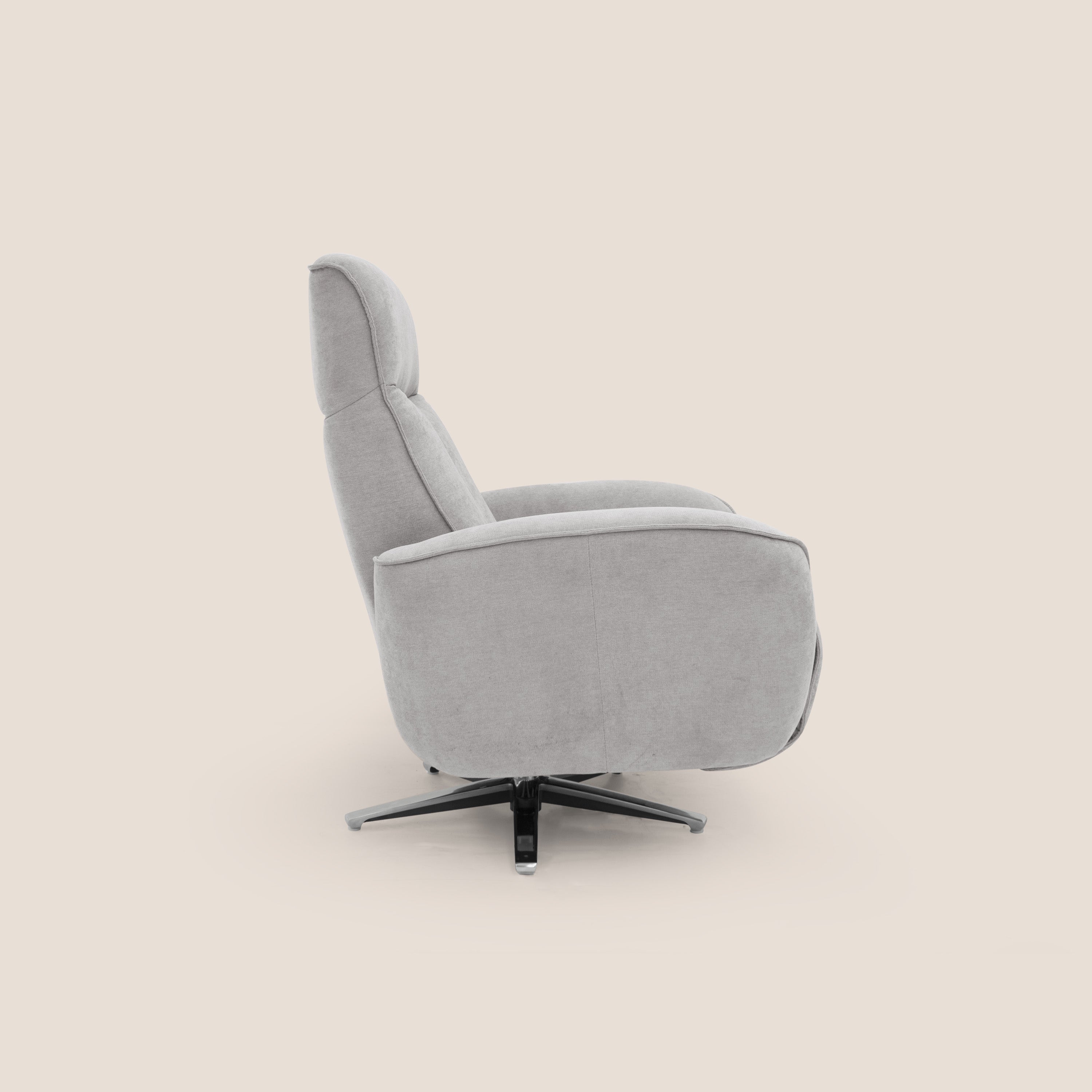 EVA Poltroncina RELAX in morbido tessuto impermeabile T02 grigio chiaro - divani.store