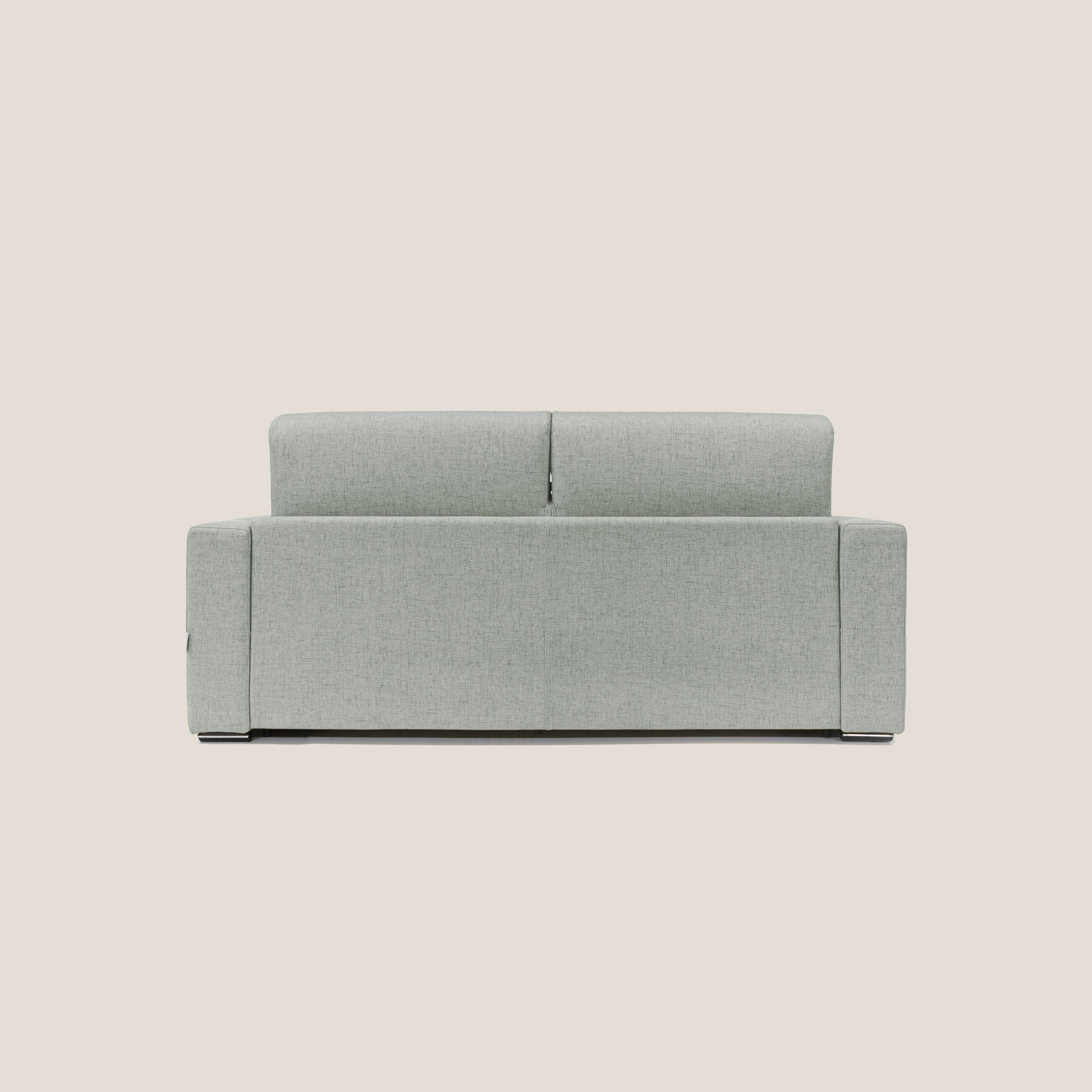 Nixon Divano letto matrimoniale con materasso 20 cm in tessuto impermeabile T03 grigio chiaro - divani.store