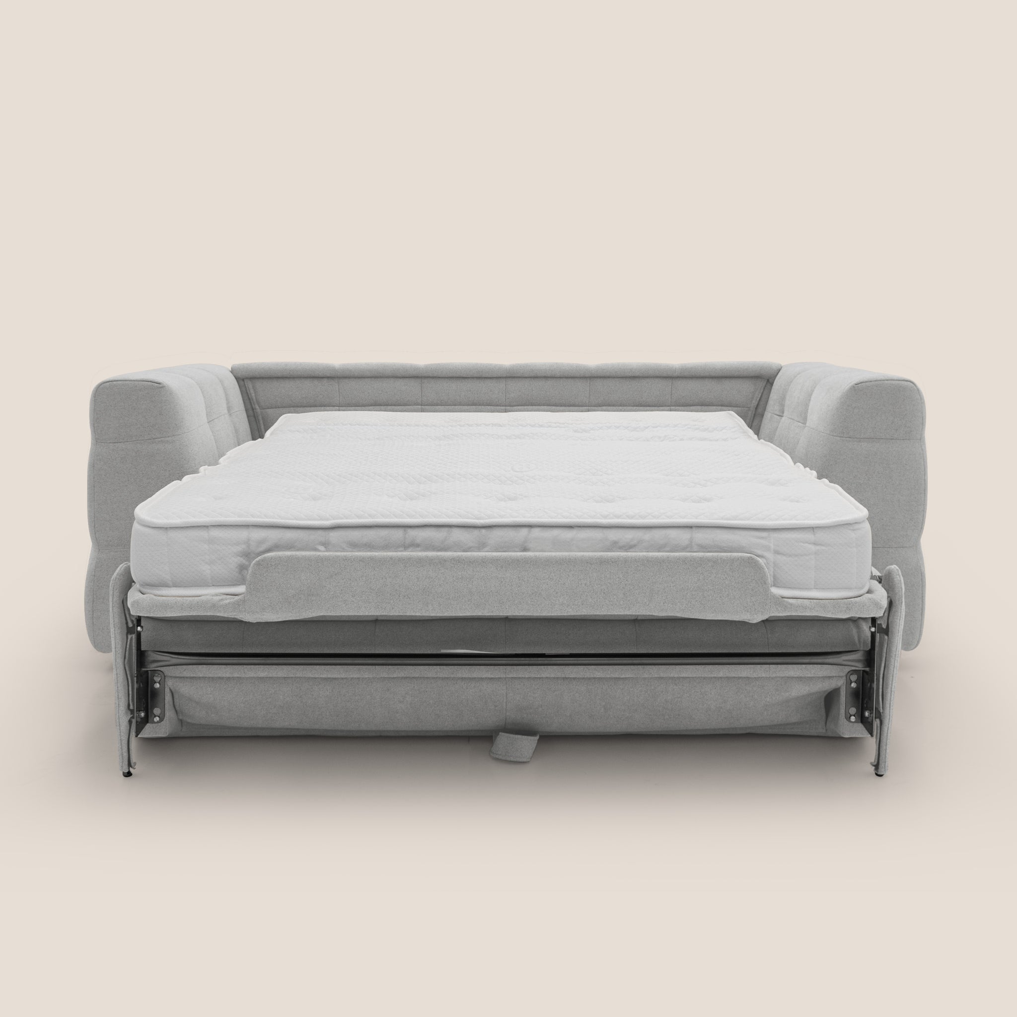 Tender Divano letto matrimoniale con materasso h18 cm in tessuto bouclet impermeabile T07