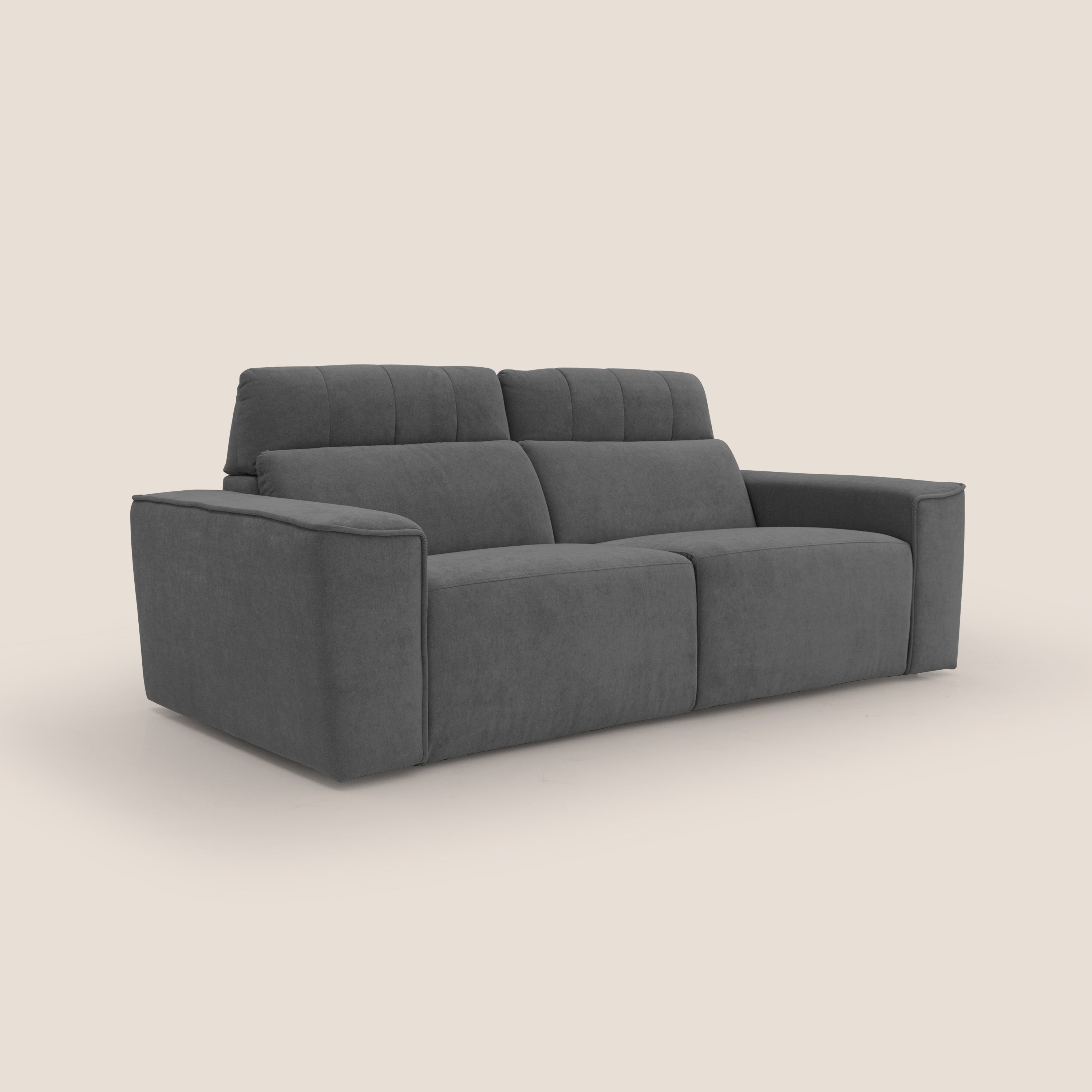 Clark Divano modulare con opzione relax elettrico in tessuto smacchiabile impermeabile T17 antracite - divani.store