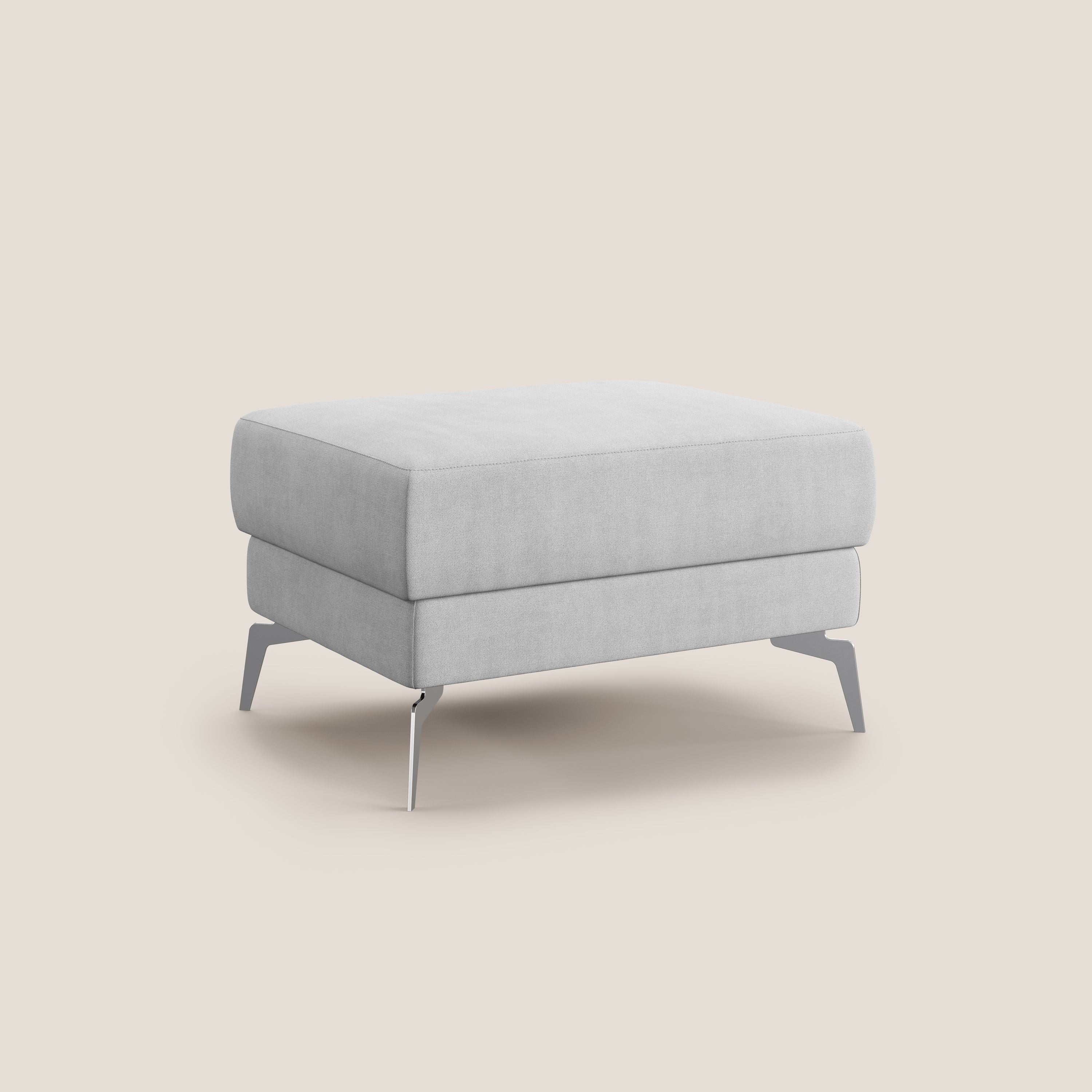Star Pouf con piedini alti in tessuto impermeabile T02 grigio chiaro - divani.store
