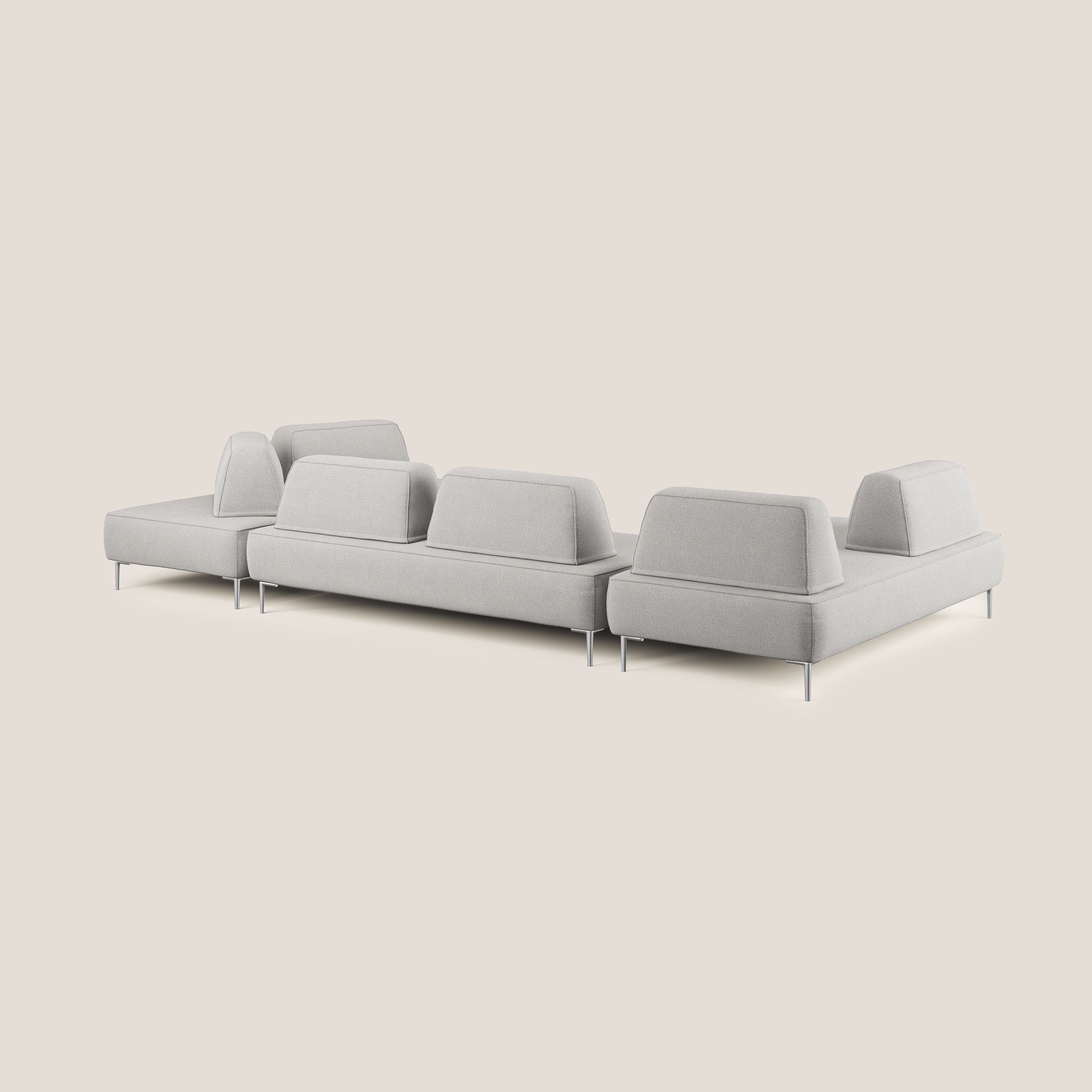 Newton divano panoramico modulare con schienali movibili T07 grigio - divani.store