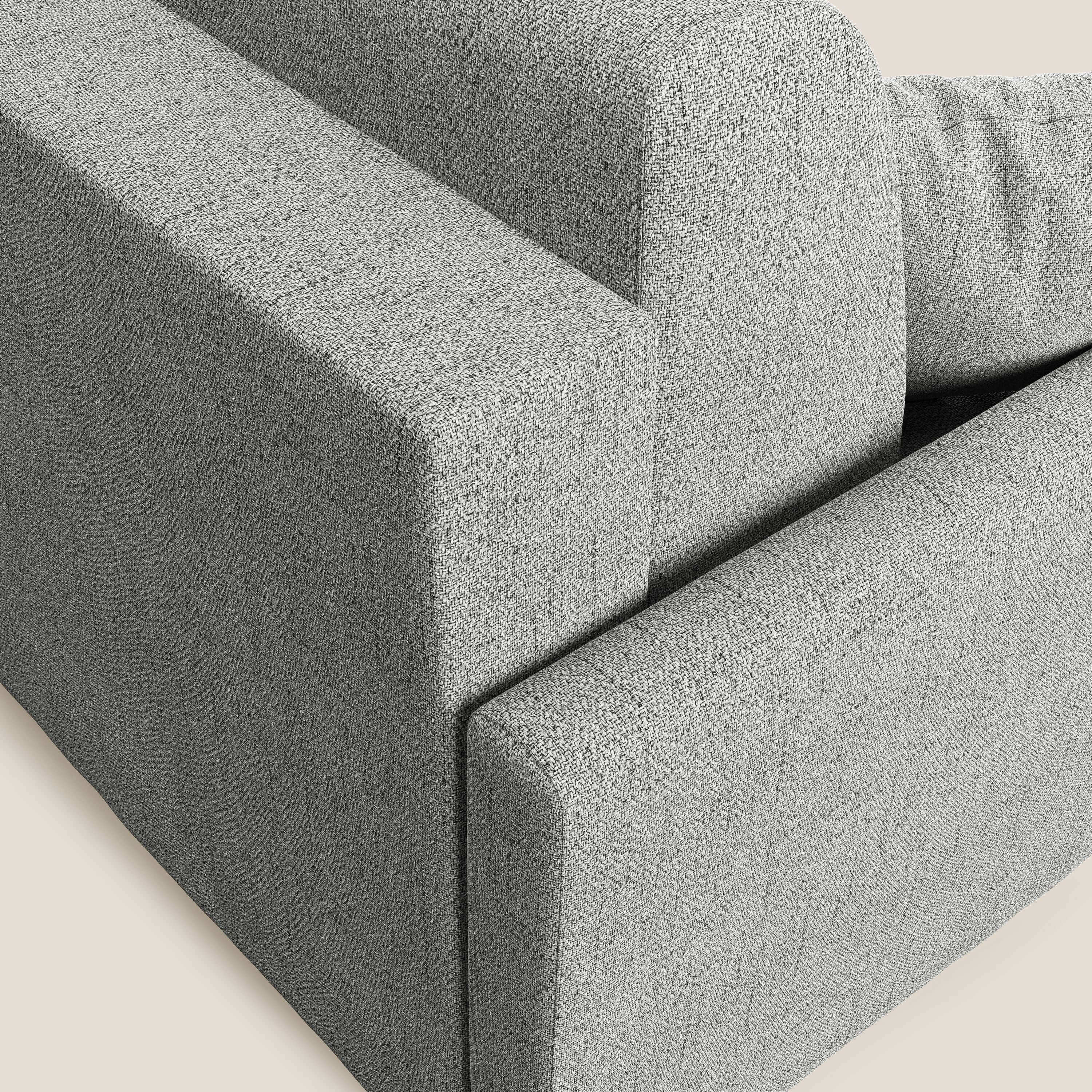 Edgar divano letto matrimoniale in tessuto felis impermeabile T03 grigio chiaro - divani.store