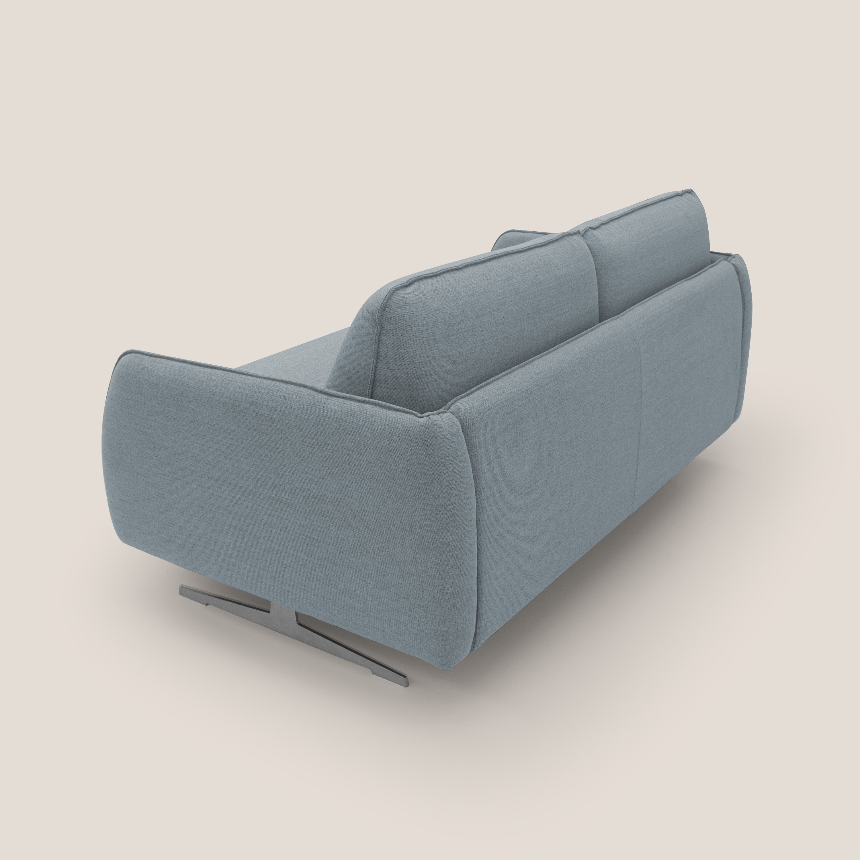 Texas Divano letto matrimoniale moderno in tessuto impermeabile T19 carta da zucchero - divani.store