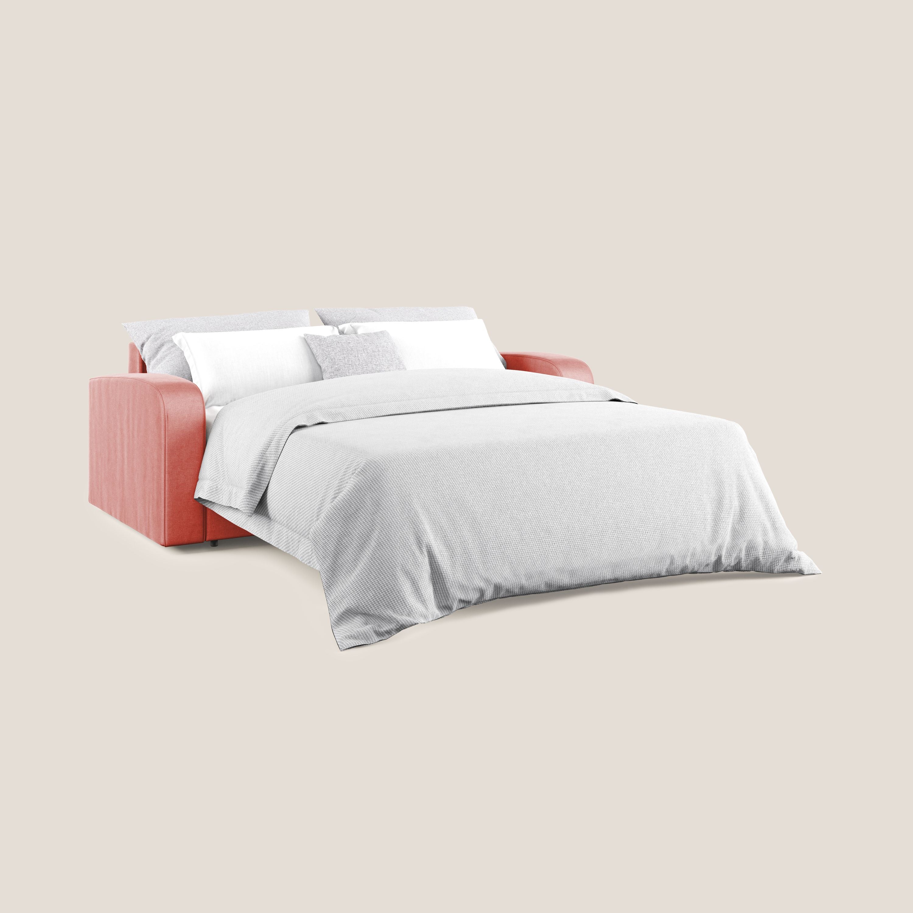 Lebron Divano letto matrimoniale in velluto morbido T01 salmone - divani.store