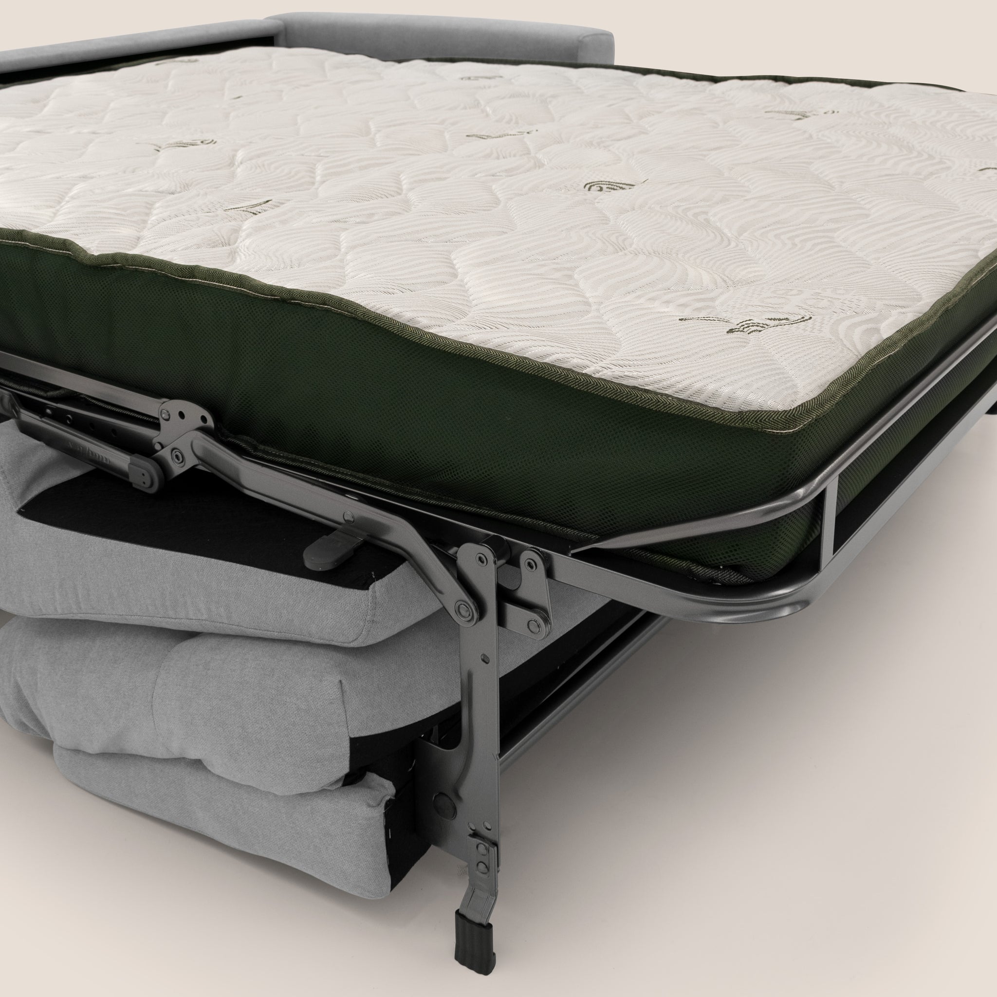 Paloma divano letto con materasso alto 18 cm con Aloe Vera in tessuto impermeabile