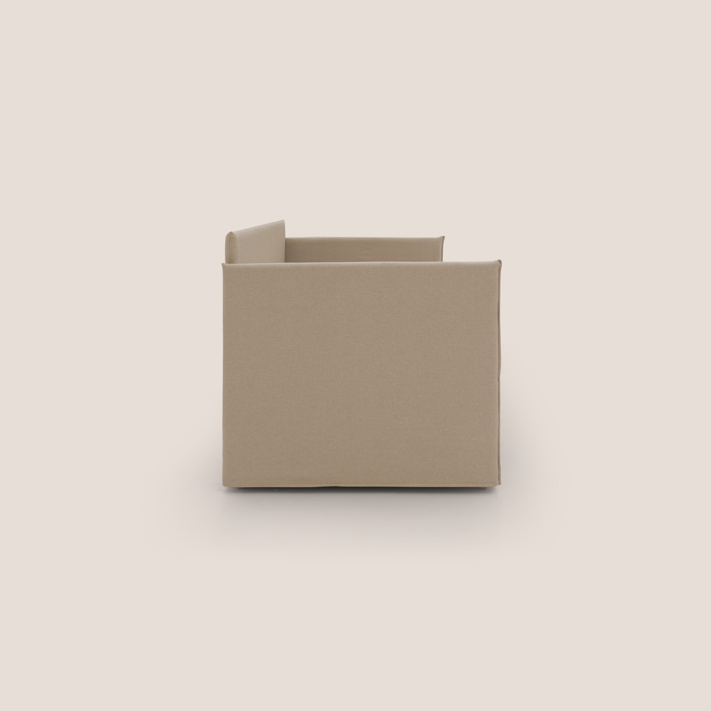 Brenta Divano duplex con doppio letto in tessuto simil cotone impermeabile T13 beige - divani.store