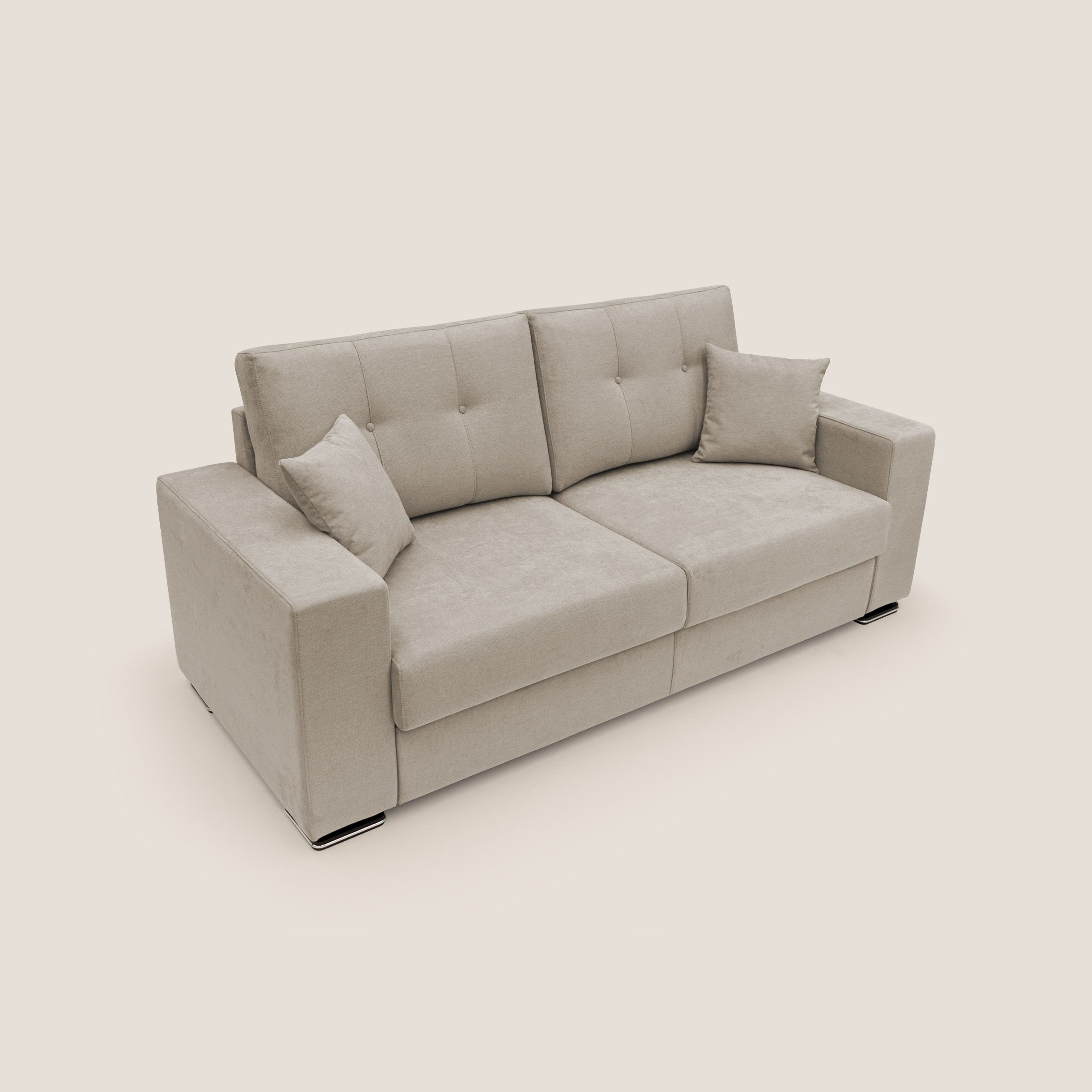 Giove divano in morbido tessuto impermeabile T02 beige - divani.store