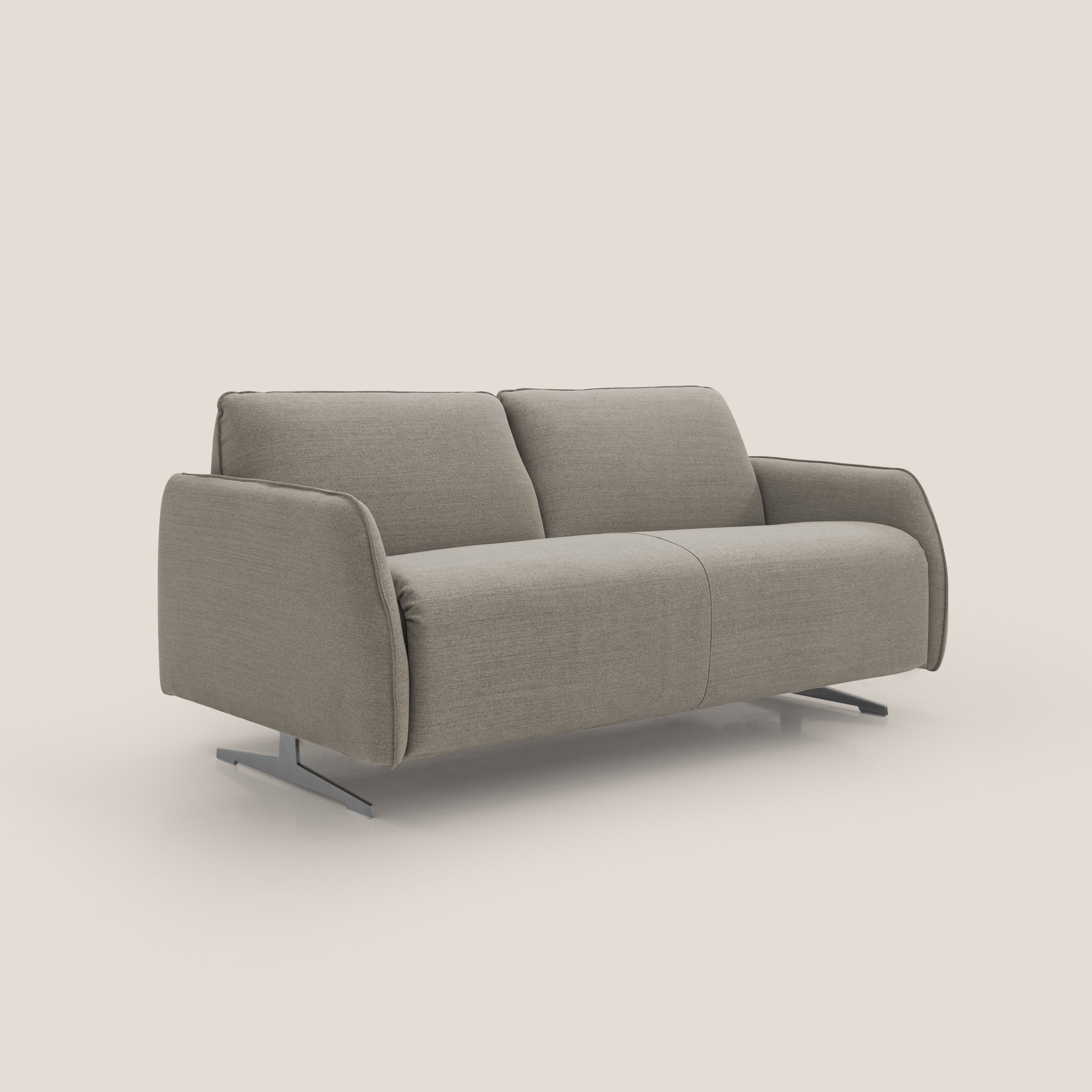 Texas Divano letto matrimoniale moderno in tessuto impermeabile T19 beige - divani.store