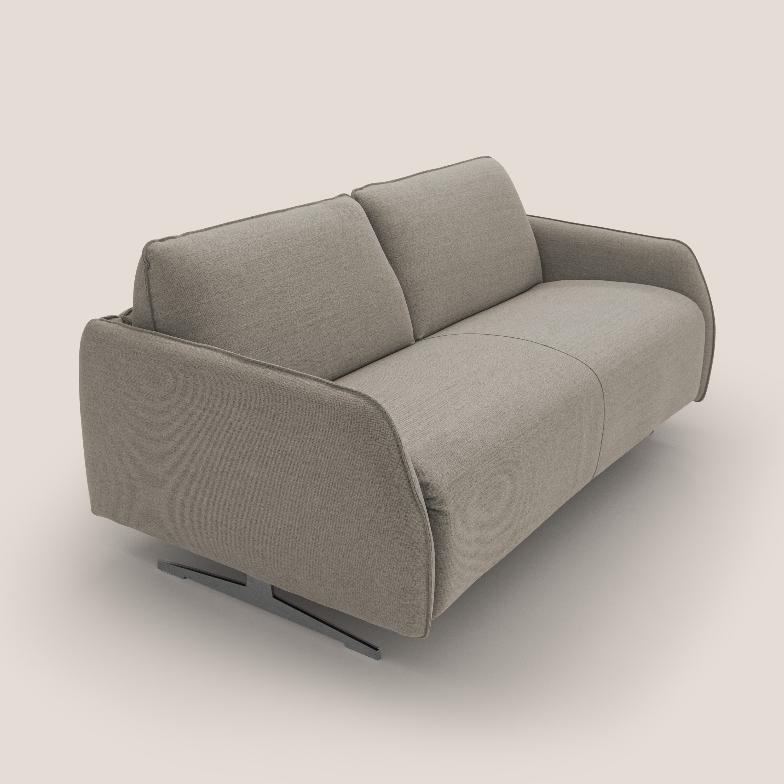 Texas Divano letto matrimoniale moderno in tessuto impermeabile T19 beige - divani.store