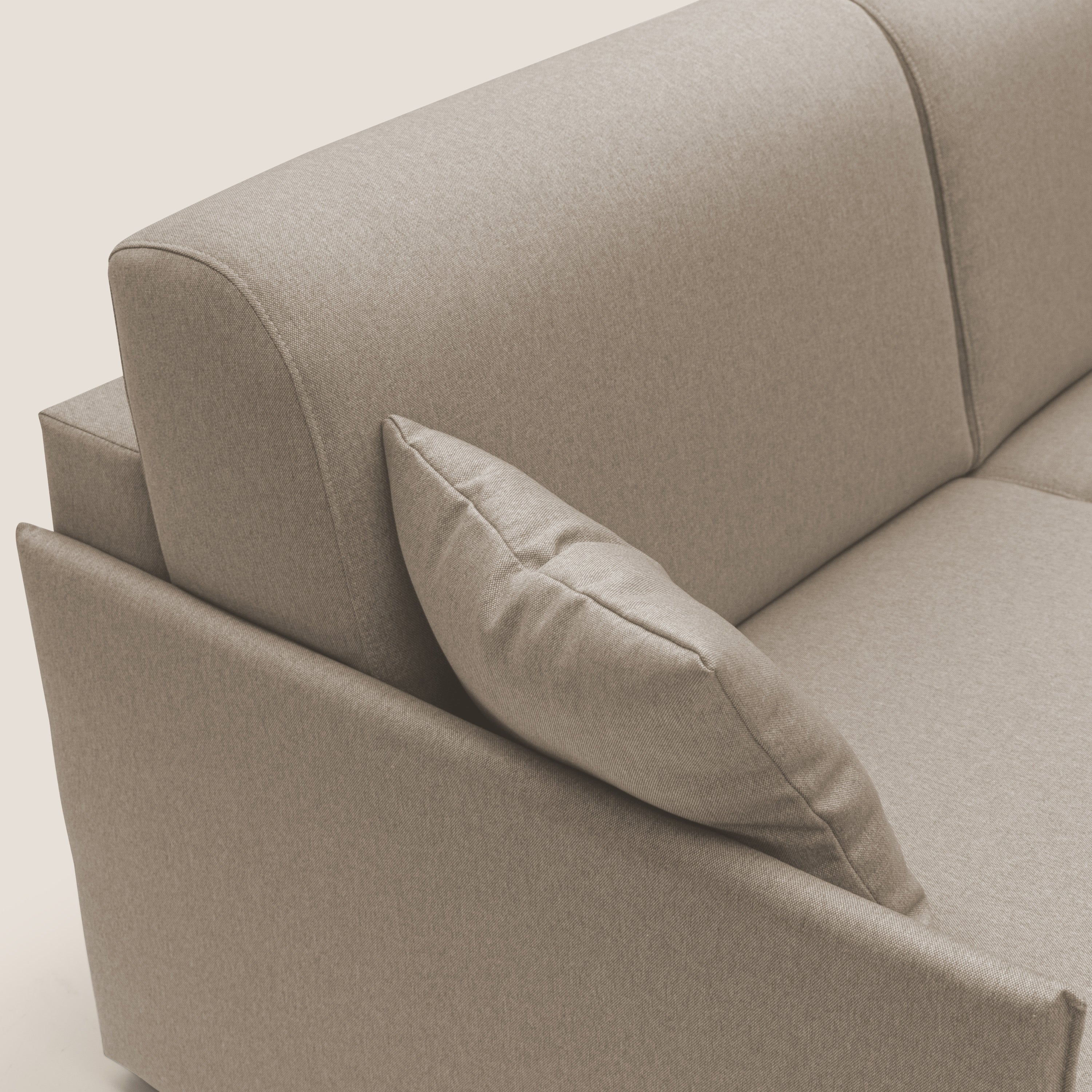 Evans Divano letto matrimoniale in tessuto impermeabile T13 beige - divani.store